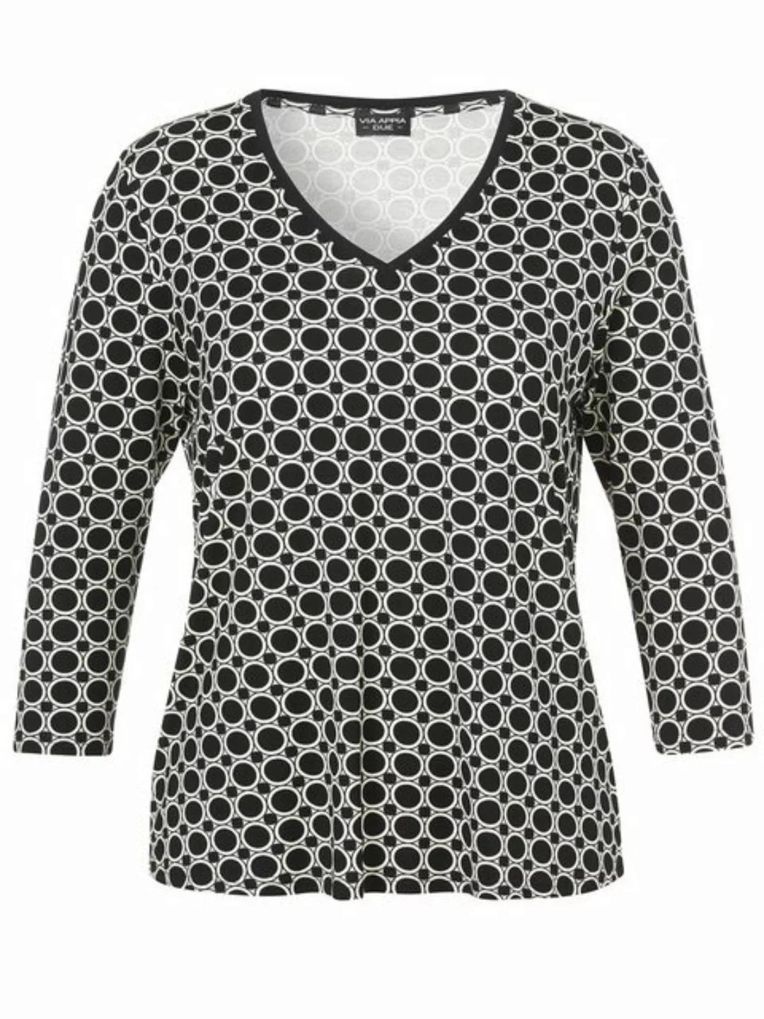 VIA APPIA DUE Print-Shirt (1-tlg) mit Black & White Grafikmuster günstig online kaufen