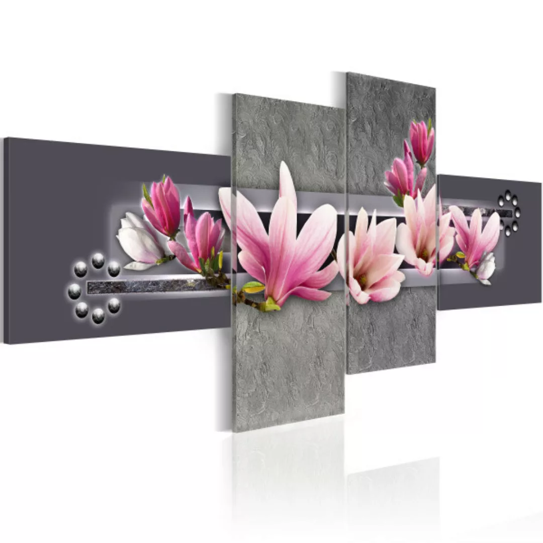 Leinwandbild Magnolien auf einfachem Hintergrund XXL günstig online kaufen