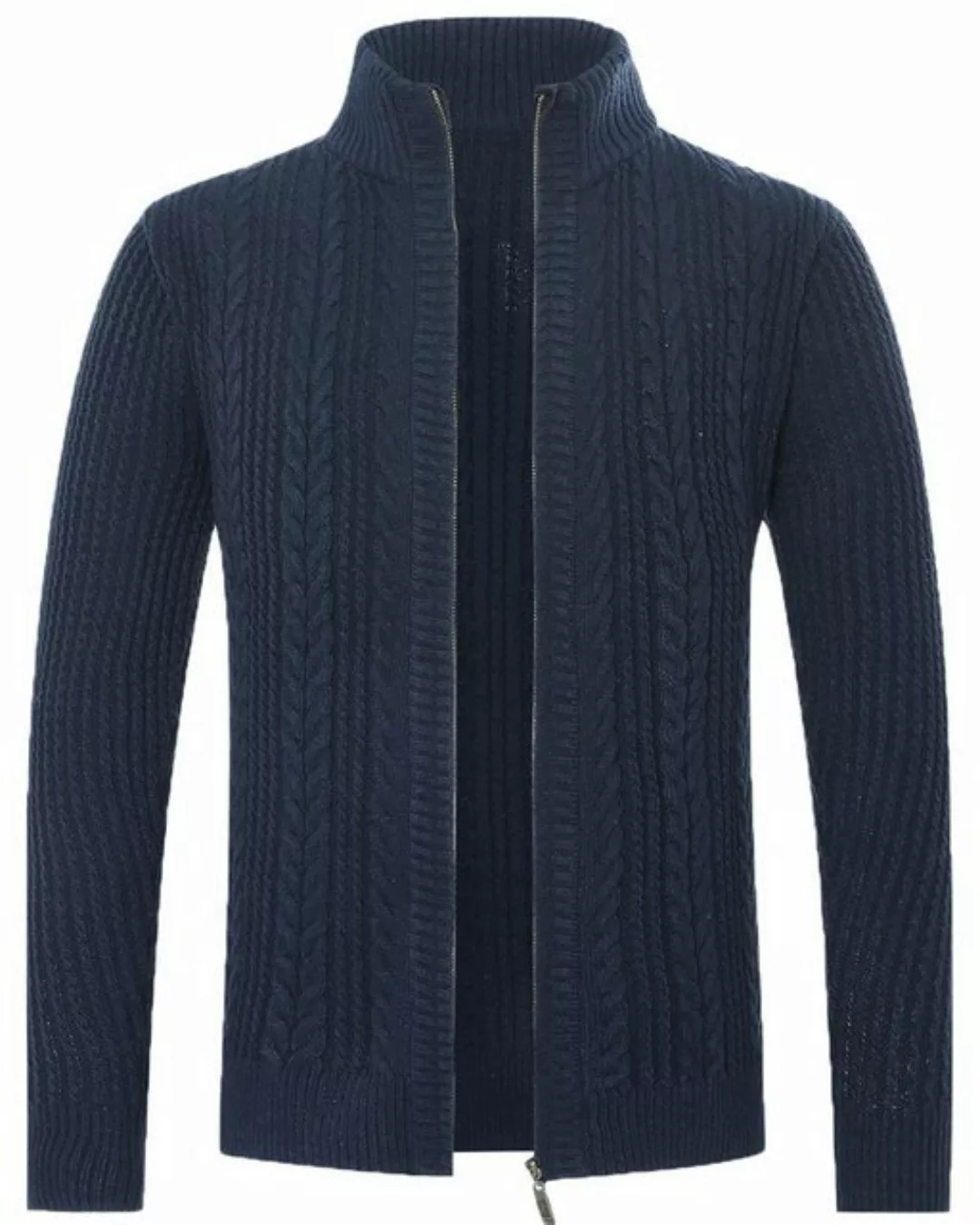 Allthemen Cardigan Herren Strickjacke mit Reißverschluss Grobstrick mit Ste günstig online kaufen