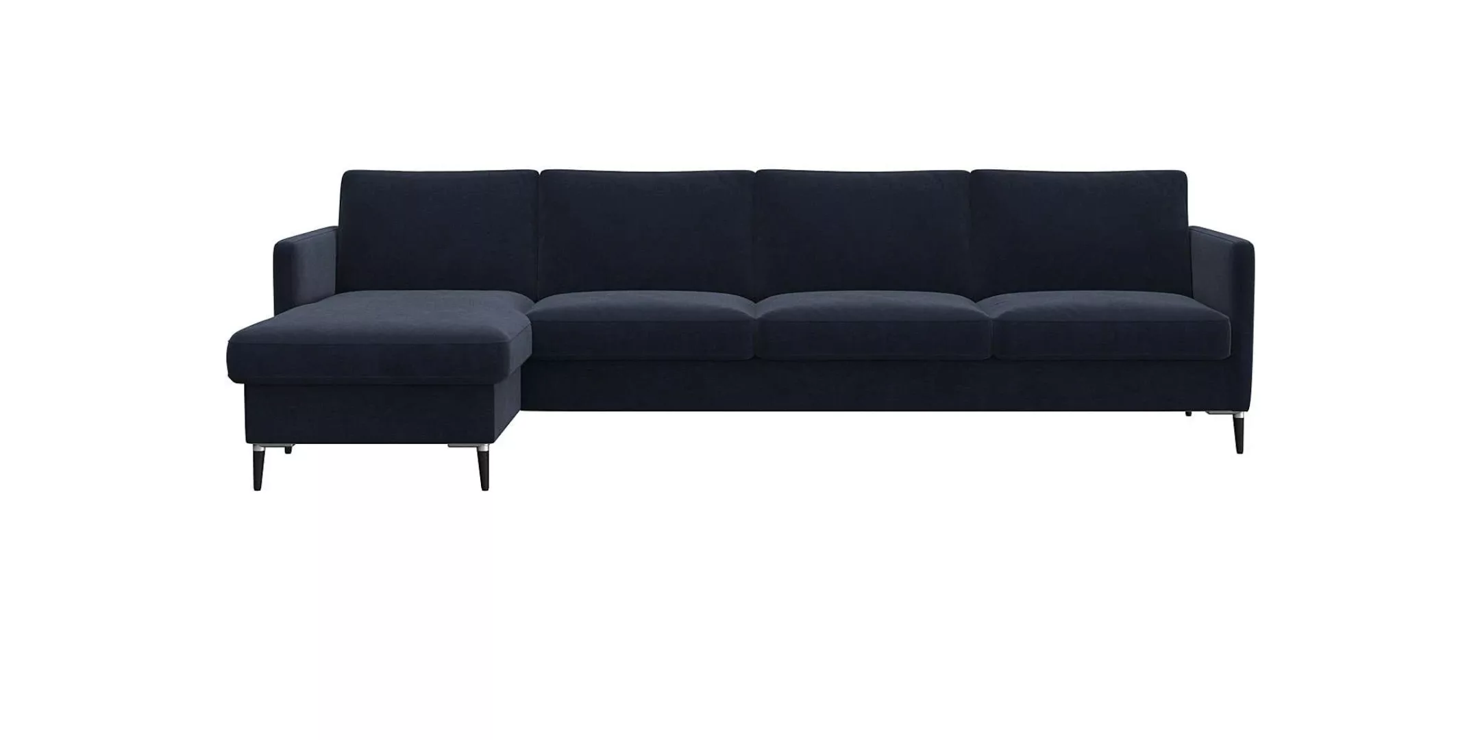 FLEXLUX Ecksofa "Fiore, L-Form", schmale Armlehnen, Kaltschaum, Füße Alu+sc günstig online kaufen