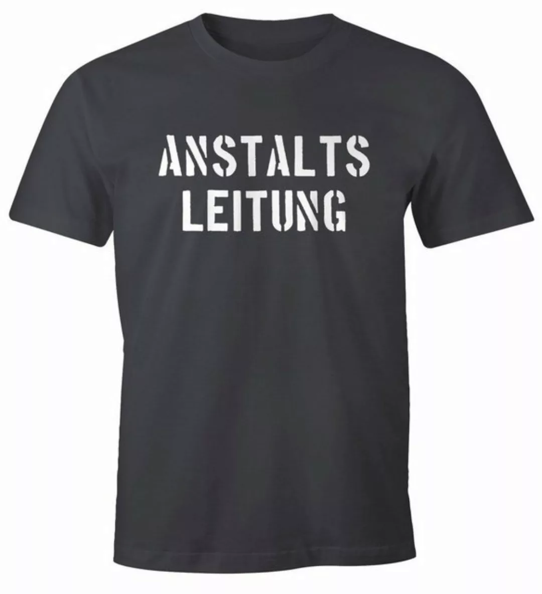 Print-Shirt Anstaltsleitung Herren T-Shirt Fun-Shirt Moonworks® mit Print günstig online kaufen