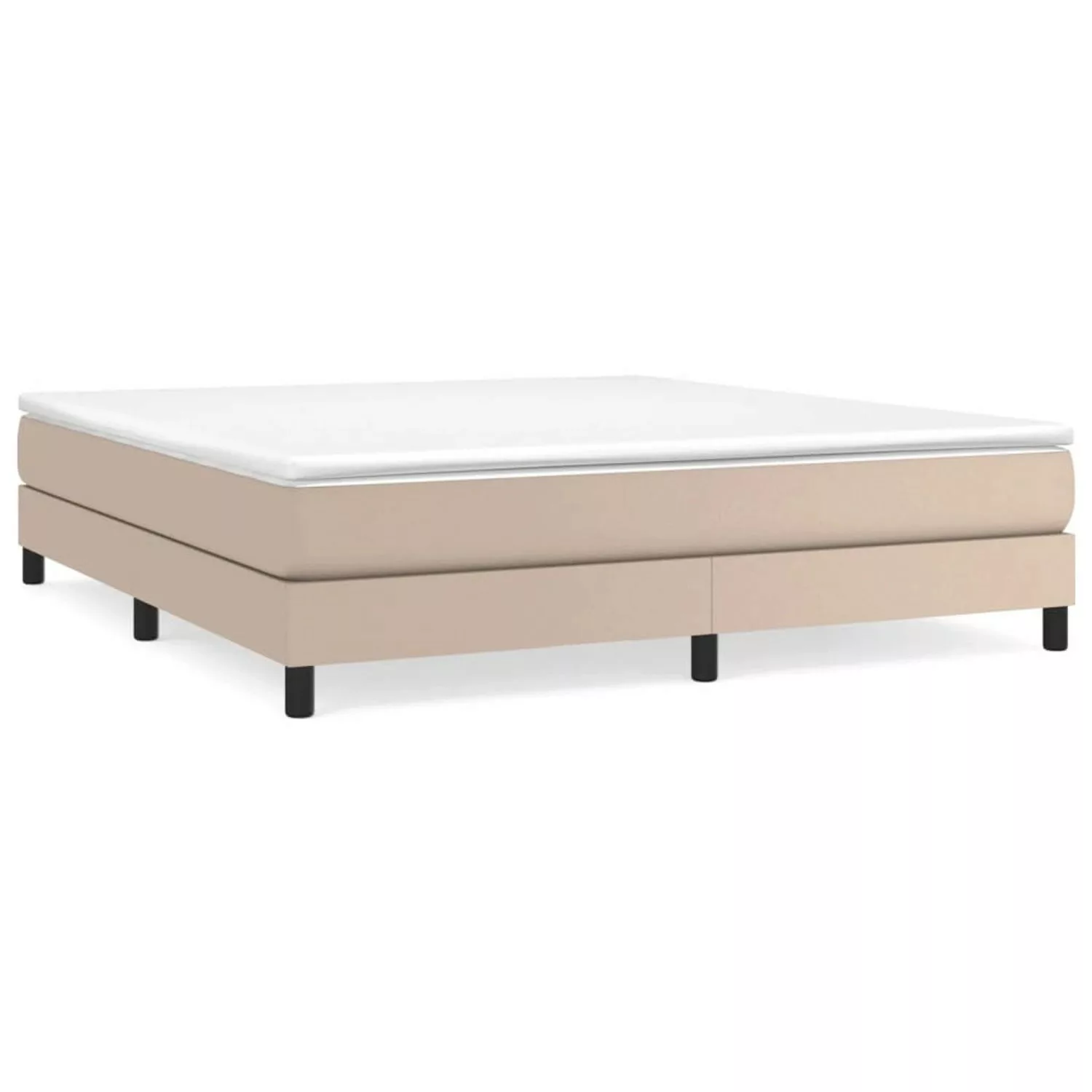 vidaXL Boxspringbett Matratze Cappuccino-Braun 160x200 cm Kunstleder1395225 günstig online kaufen