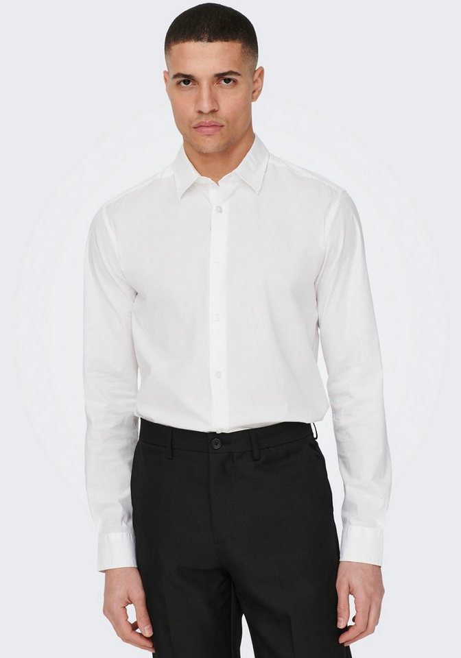 ONLY & SONS Langarmhemd ONSANDY SLIM EASY IRON POPLIN SHIRT günstig online kaufen