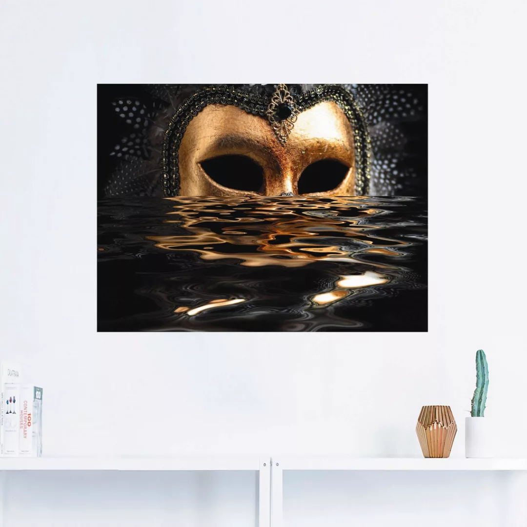 Artland Wandbild »Venezianische Maske mit Blattgold«, Karneval, (1 St.), al günstig online kaufen