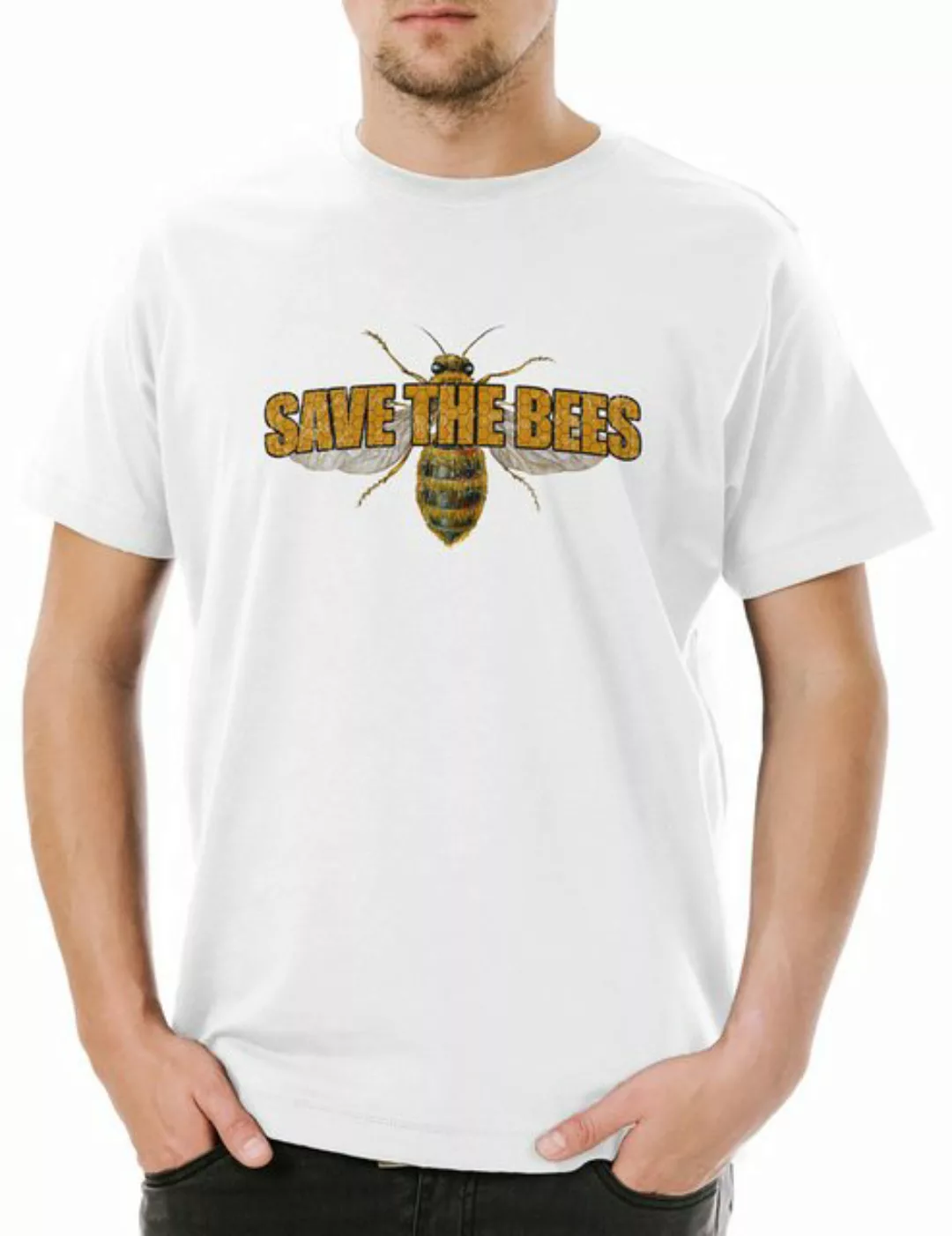 Urban Backwoods Print-Shirt Save The Bees Herren T-Shirt Bienen Imker Zücht günstig online kaufen