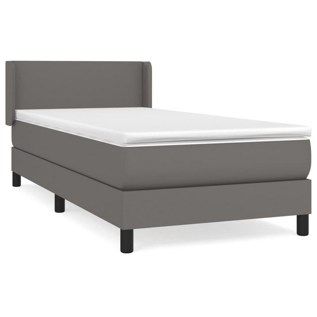 vidaXL Boxspringbett Bett Boxspringbett mit Matratze & Topper Kunstleder ve günstig online kaufen