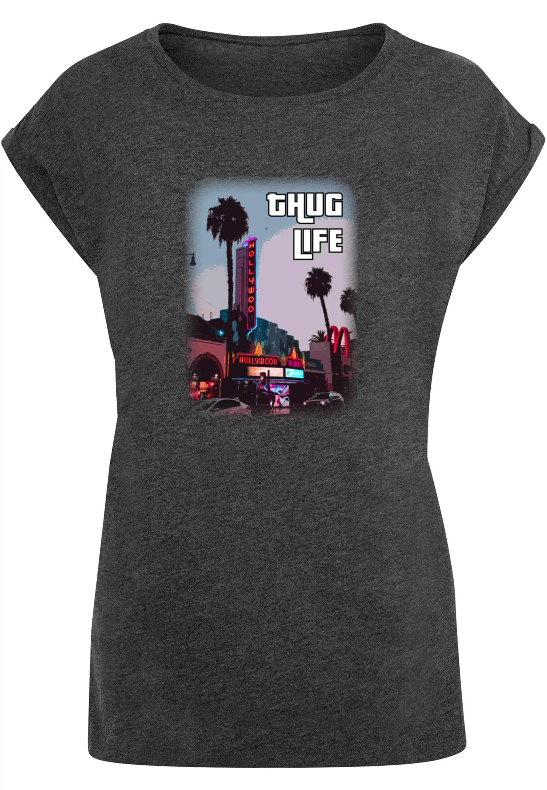 Merchcode T-Shirt "Merchcode Damen Ladies Grand Thug Life Extended Shoulder günstig online kaufen