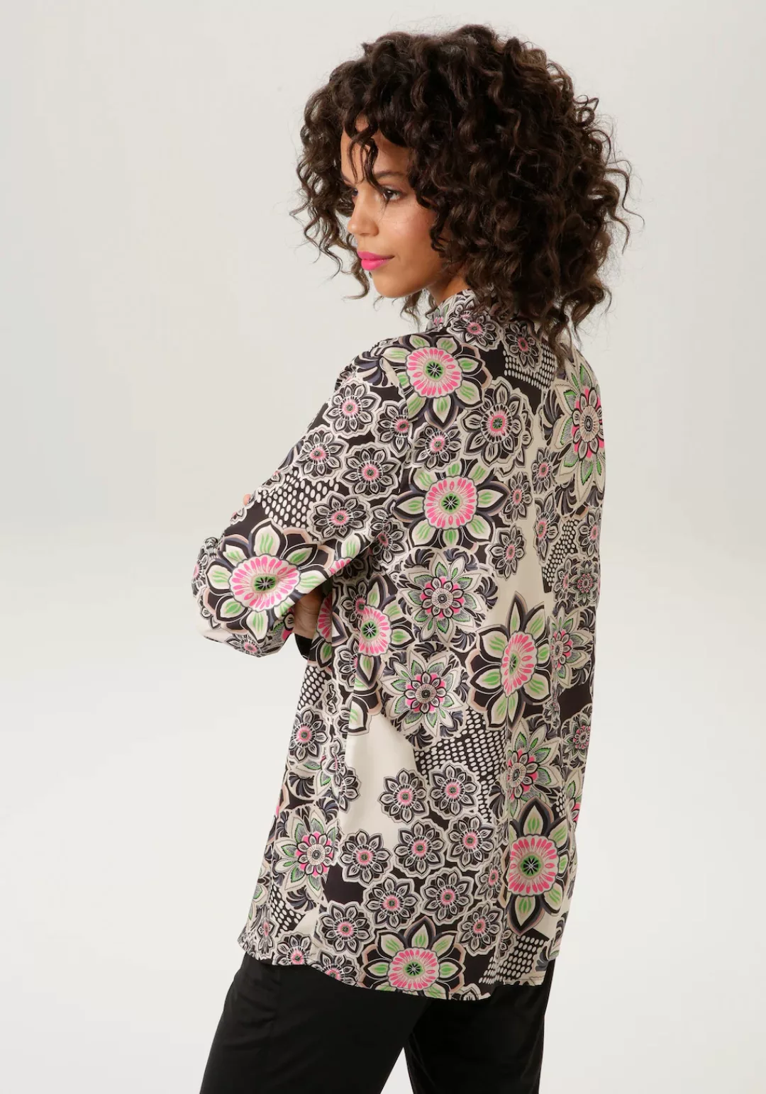 Aniston CASUAL Hemdbluse, mit sensationellem Mandala-Blumendruck - NEUE KOL günstig online kaufen