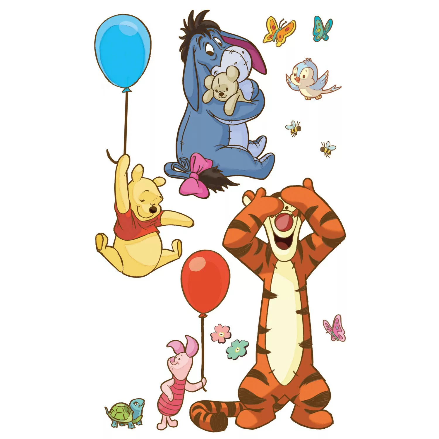 Disney Wandtattoo Pu Der Bär Orange Blau und Gelb 127 x 200 cm 612438 günstig online kaufen