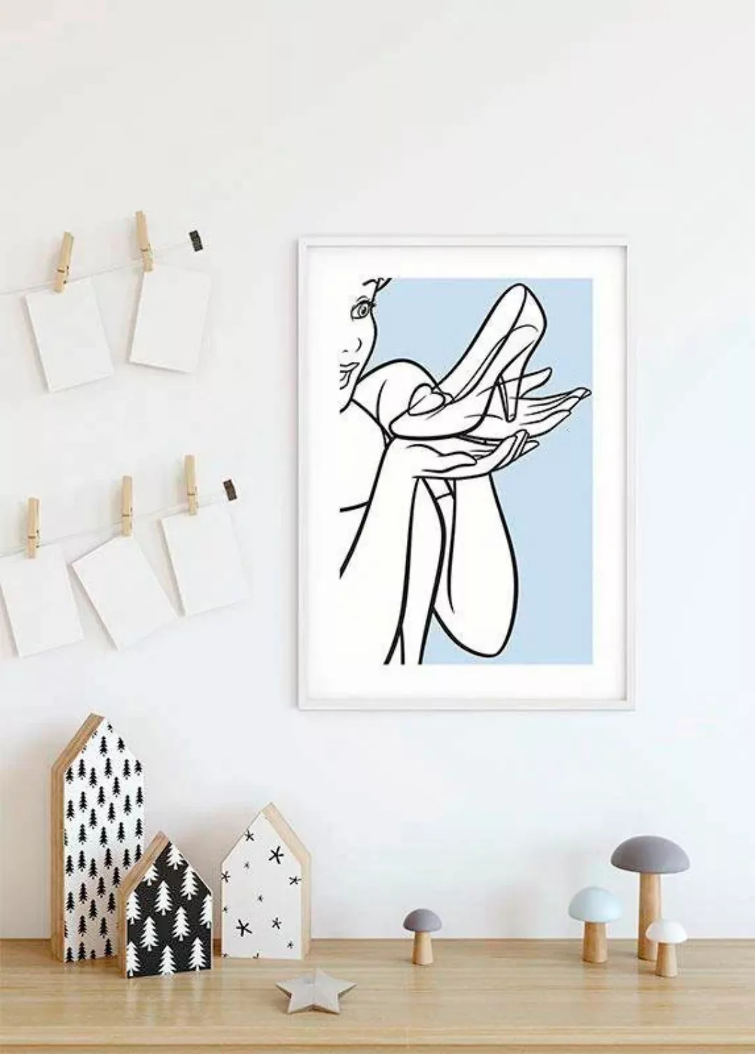 Komar Bild "Cinderella Glass Shoe", Disney, (1 St.), Wandbild zur Dekoratio günstig online kaufen