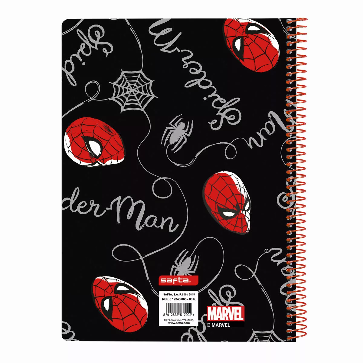 Notizbuch  Spiderman Hero Schwarz 80 Bettlaken A5 günstig online kaufen