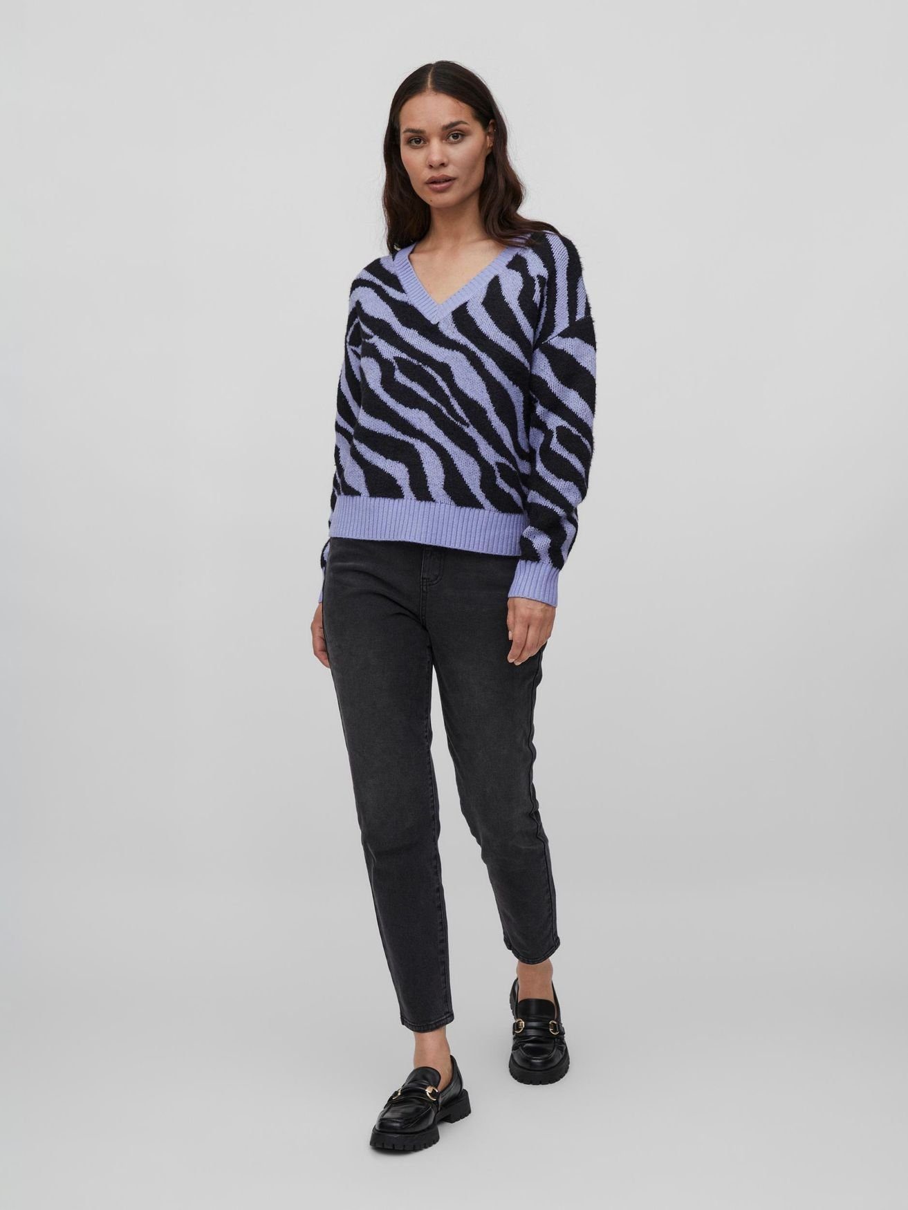 Vila Strickpullover VIRIL FEAMI MIX V-NECK günstig online kaufen