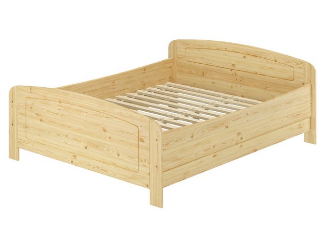 ERST-HOLZ Bett Doppelbett 200x200 extra hoch Echtholzbett Kiefer natur, Kie günstig online kaufen