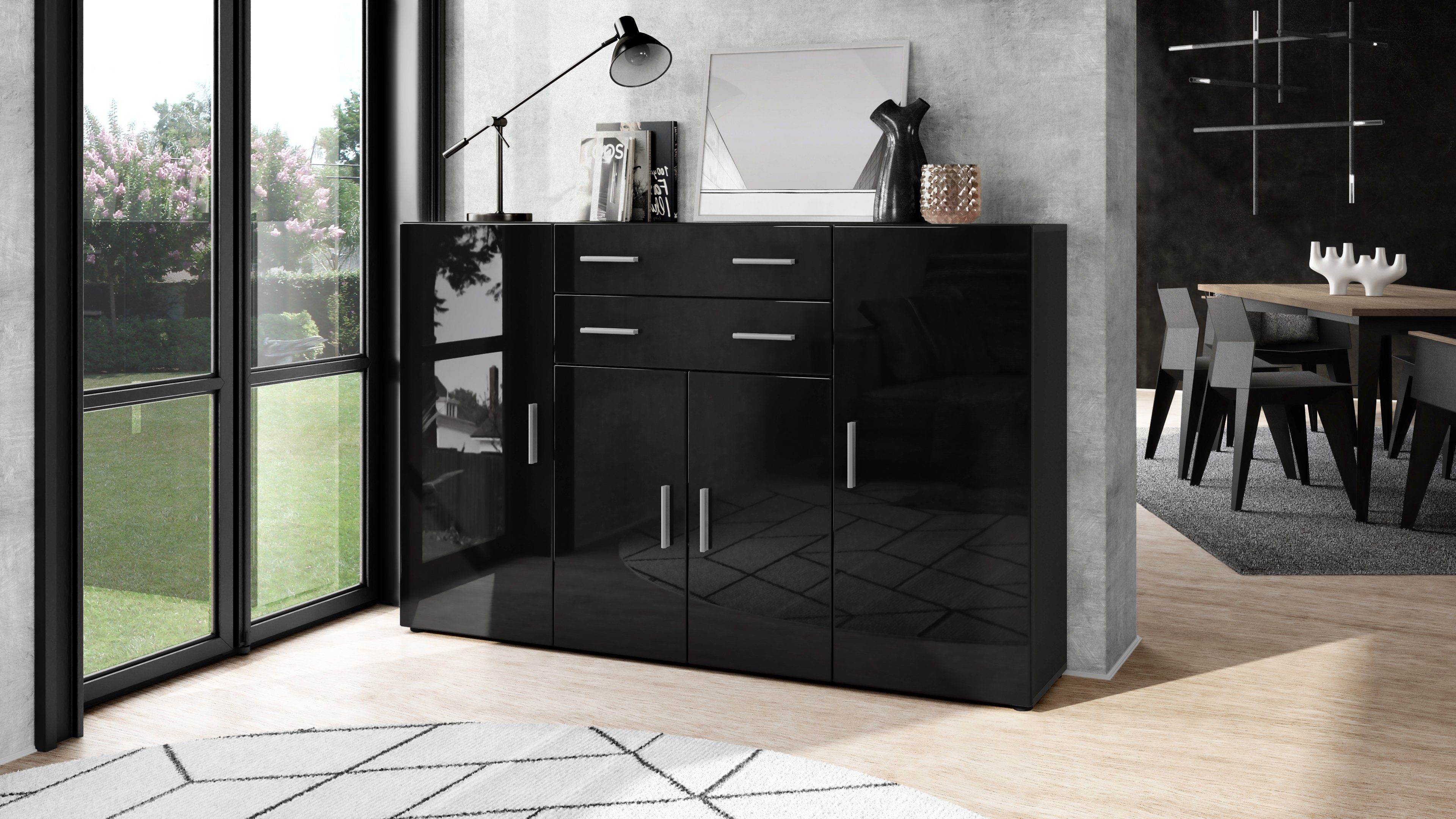 Vladon Highboard Aron (Anrichte, mit 4 günstig online kaufen