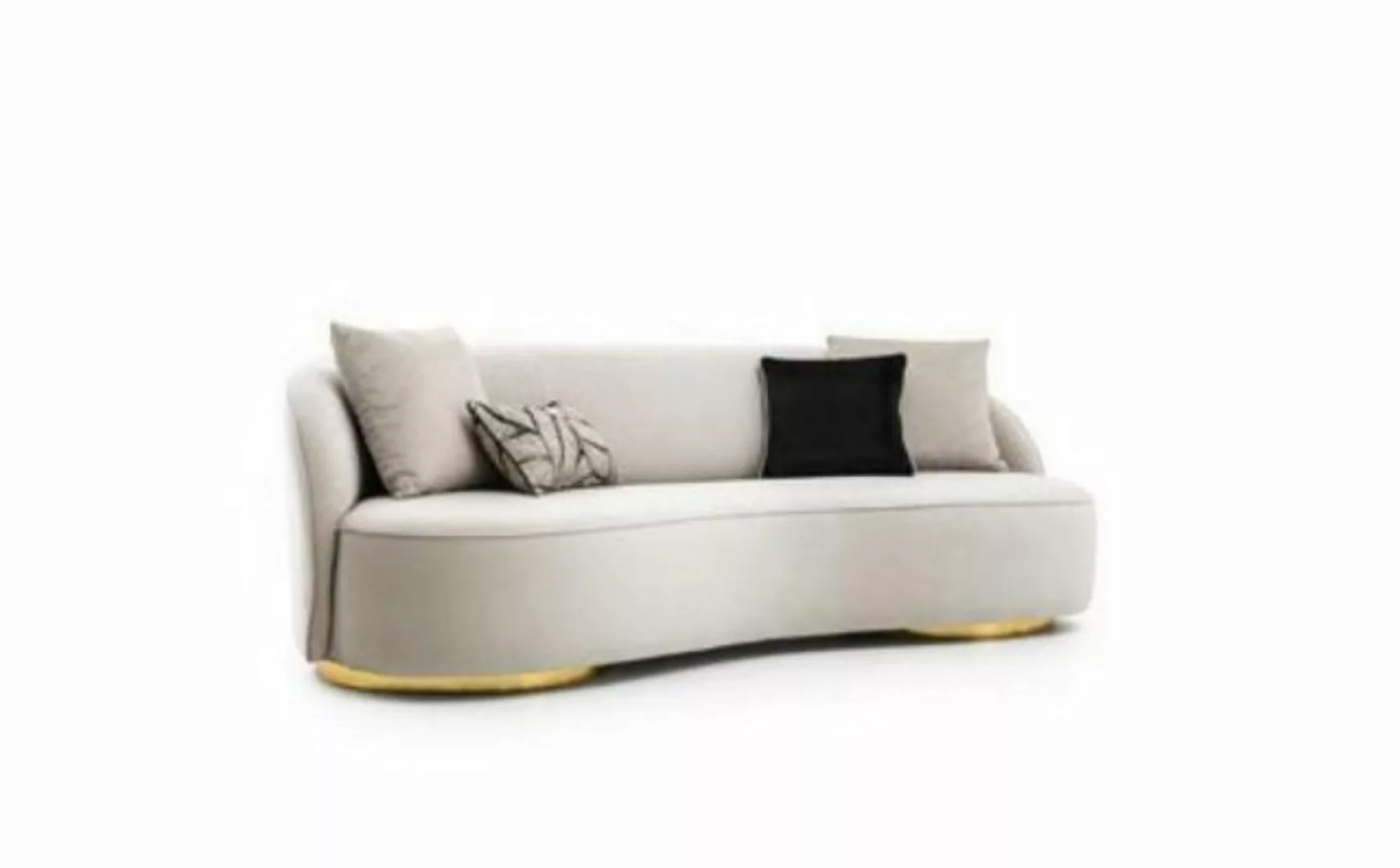 JVmoebel 3-Sitzer Sofa 3 Sitz Stoff Wohnzimmer Modernes Weiß Sofas Polster günstig online kaufen