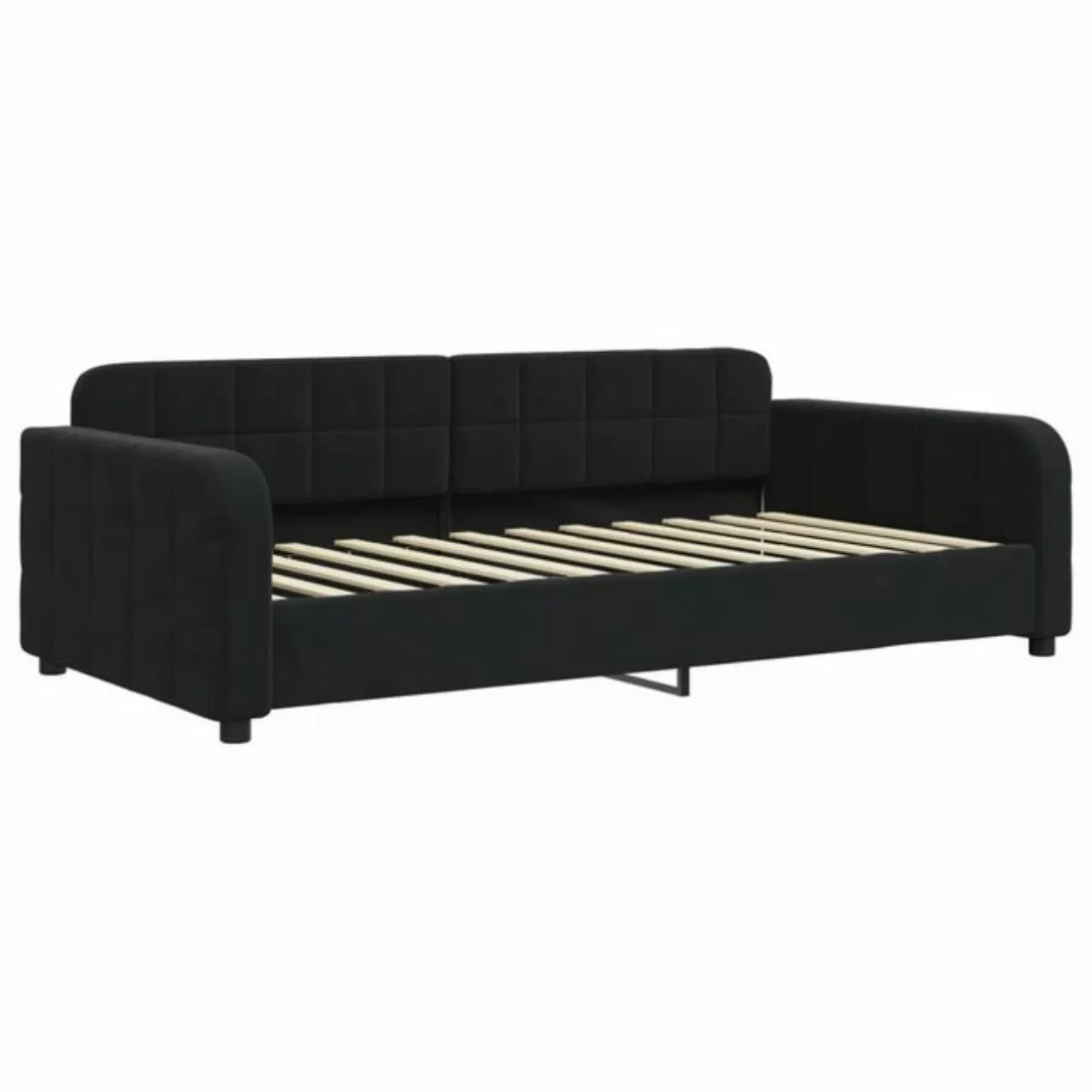 vidaXL Gästebett Tagesbett Schwarz 90x200 cm Samt Gästebett Gästecouch Gäst günstig online kaufen