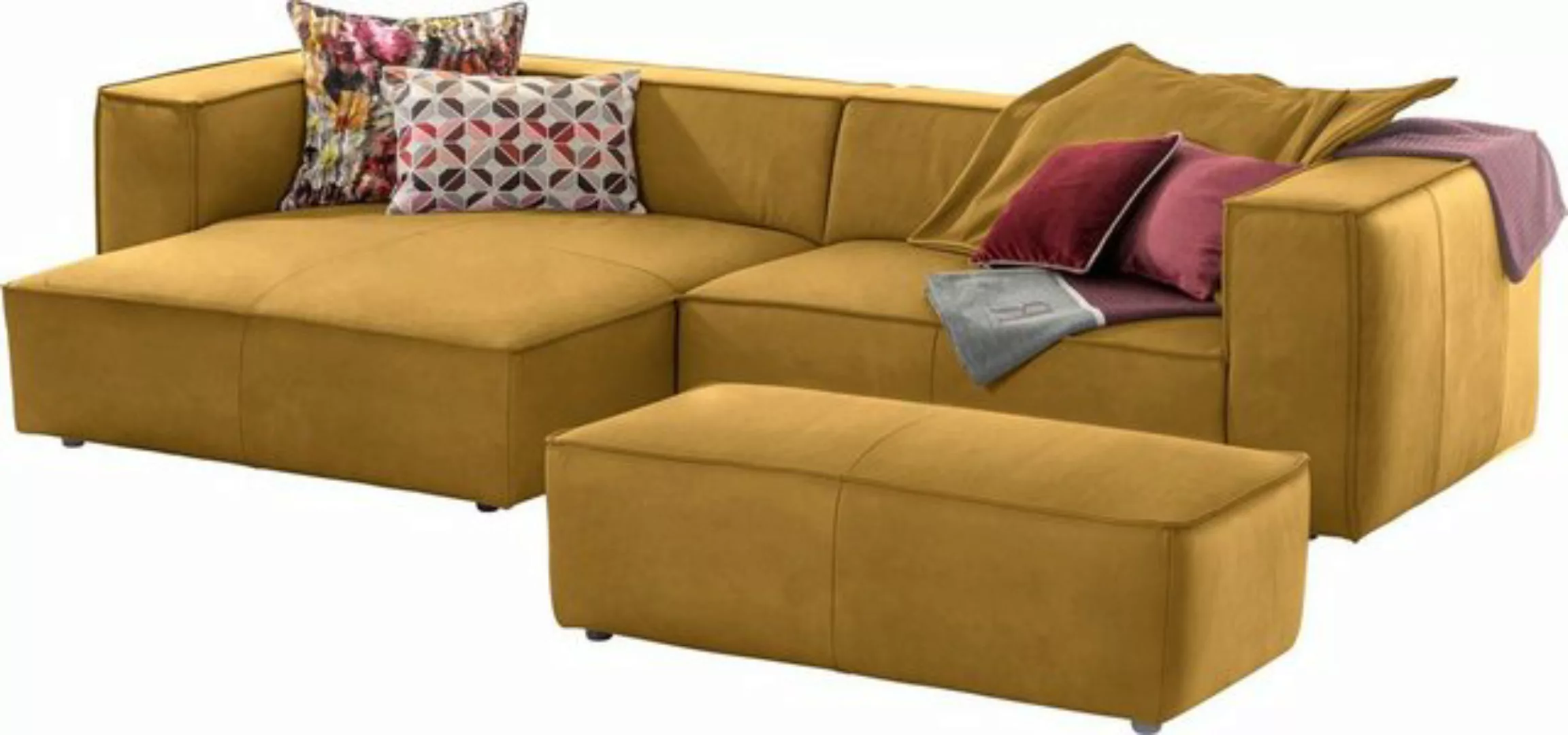 W.SCHILLIG Ecksofa around-the-block, Spar-Set, inklusive Hocker, mit elegan günstig online kaufen