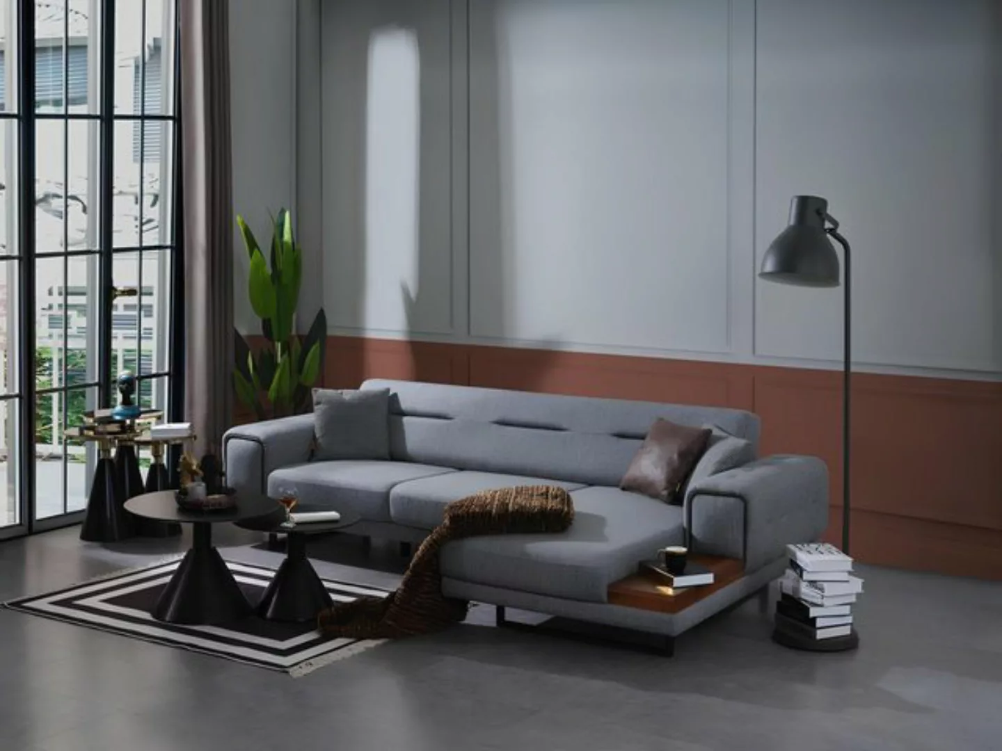 Xlmoebel Ecksofa Neues Design Luxus Ecksofa in modernem Grau für das Wohnzi günstig online kaufen