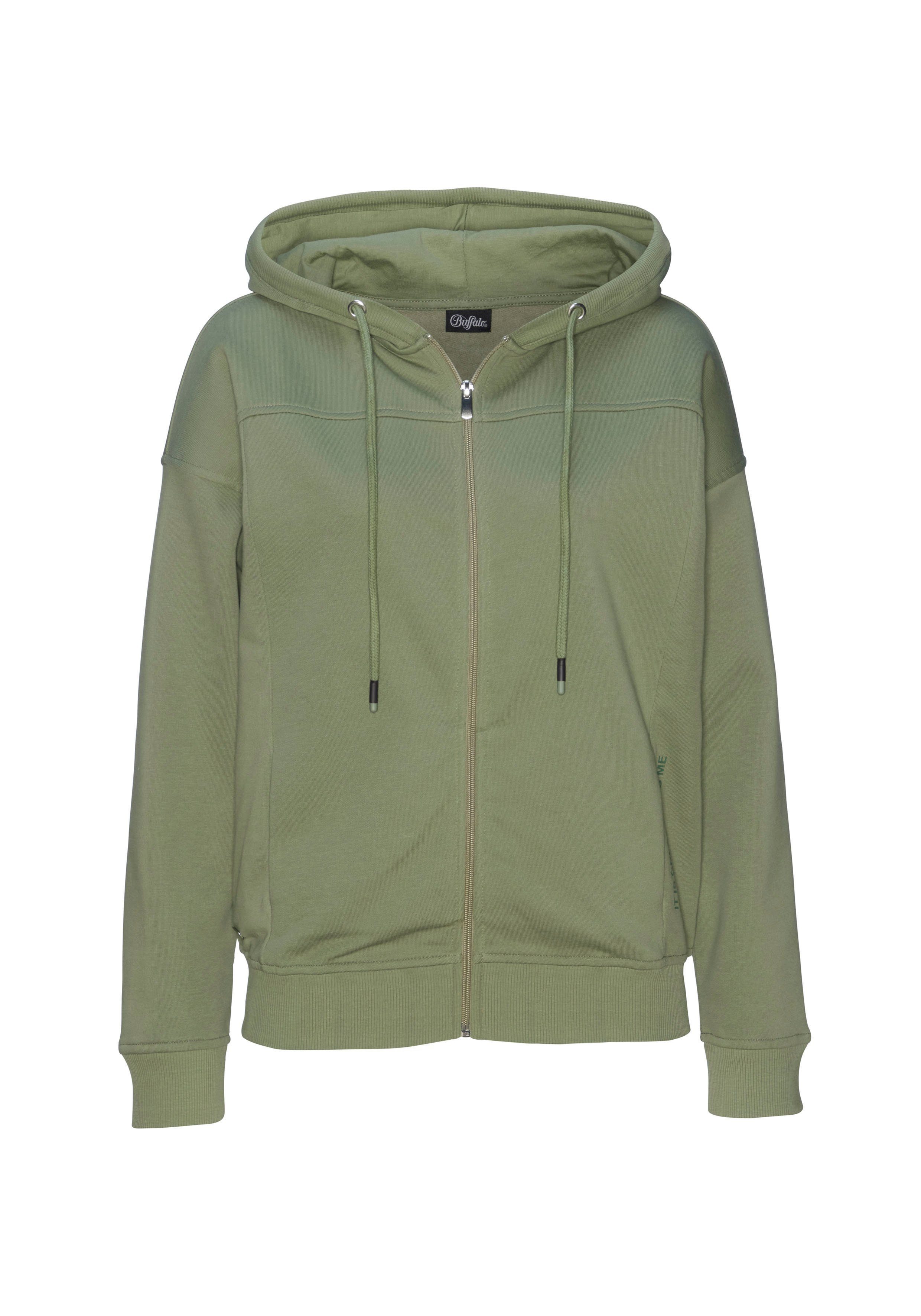 Buffalo Kapuzensweatjacke, mit Statement Druck, Loungeanzug günstig online kaufen