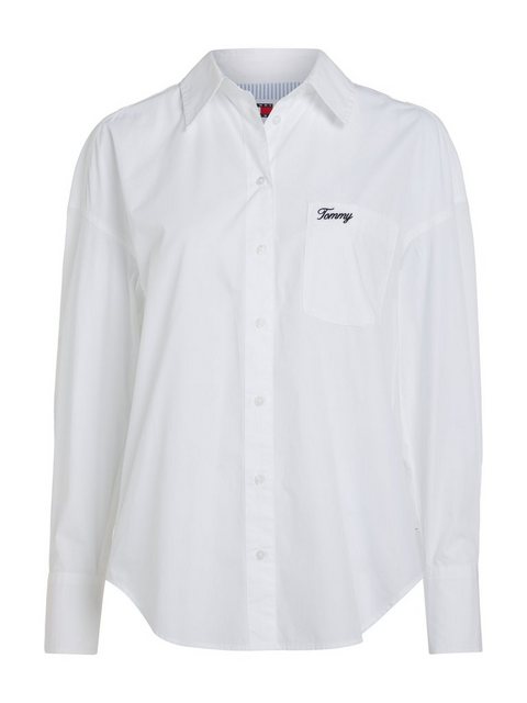 Tommy Jeans Blusentop TJW SP OVR SCRIPT SHIRT EXT Mit Tommy Jeans Logo-Schr günstig online kaufen