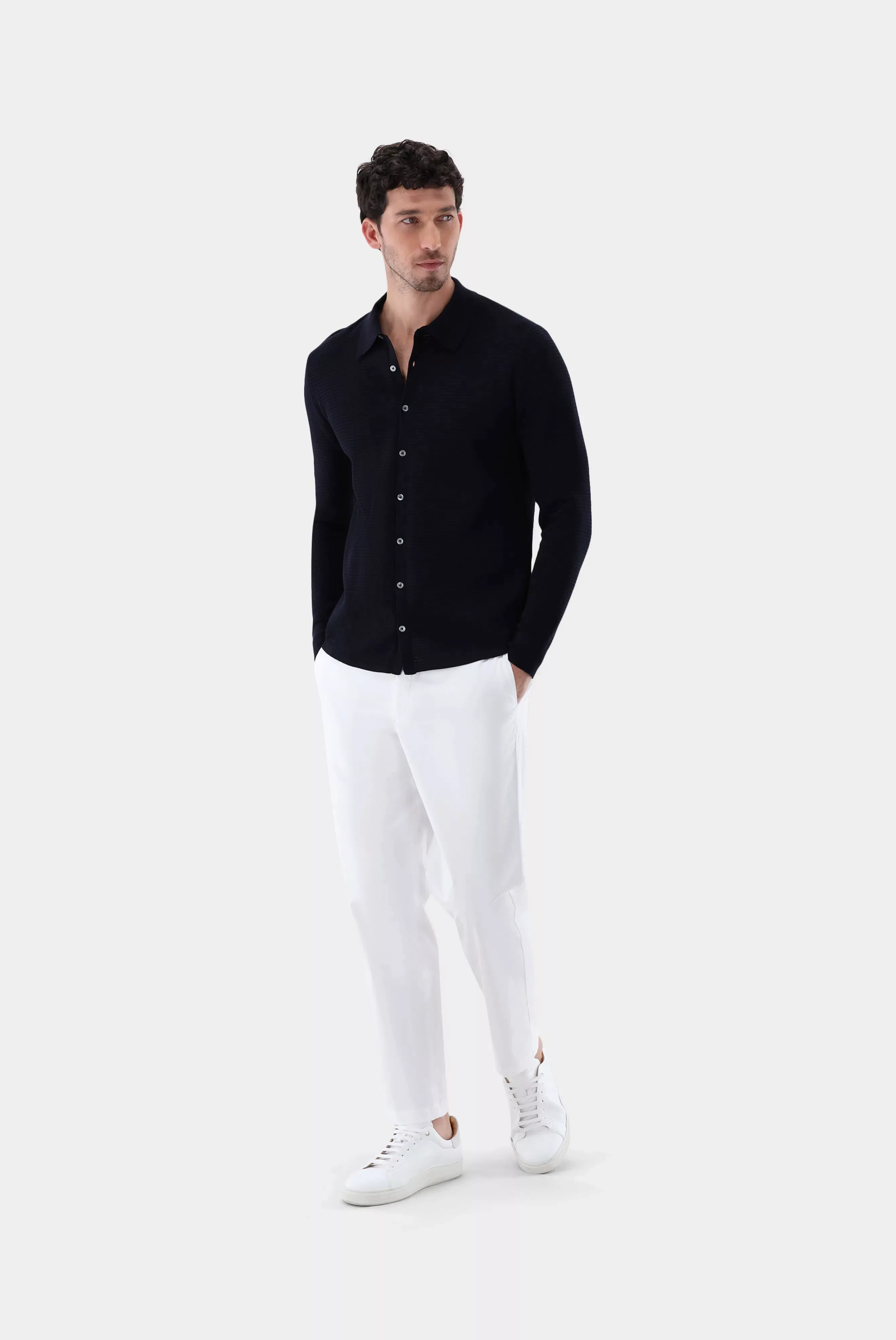 Hemd mit Retro Struktur aus Air Cotton günstig online kaufen