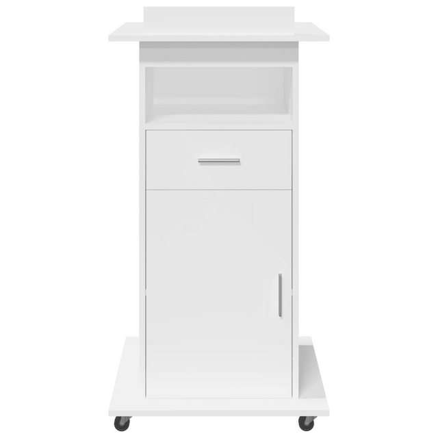 vidaXL Aktenschrank Aktenschrank Rednerpult mit Rollen Schublade Weiß 55x55 günstig online kaufen