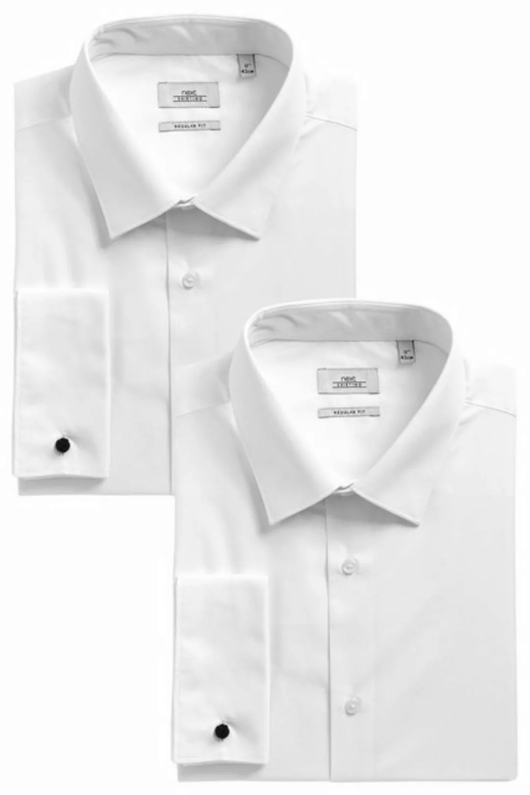 Next Langarmhemd 2 Hemden – Regular Fit, Ausfschlagmanschette (2-tlg) günstig online kaufen