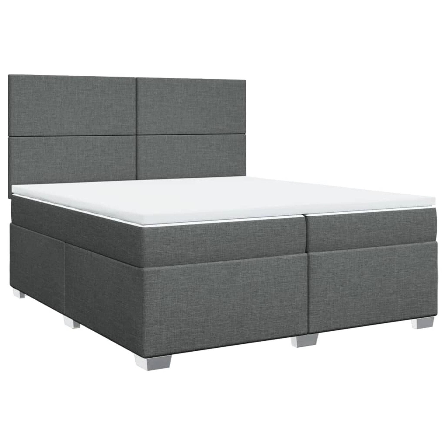 vidaXL Boxspringbett mit Matratze Dunkelgrau 200x200 cm Stoff2102126 günstig online kaufen