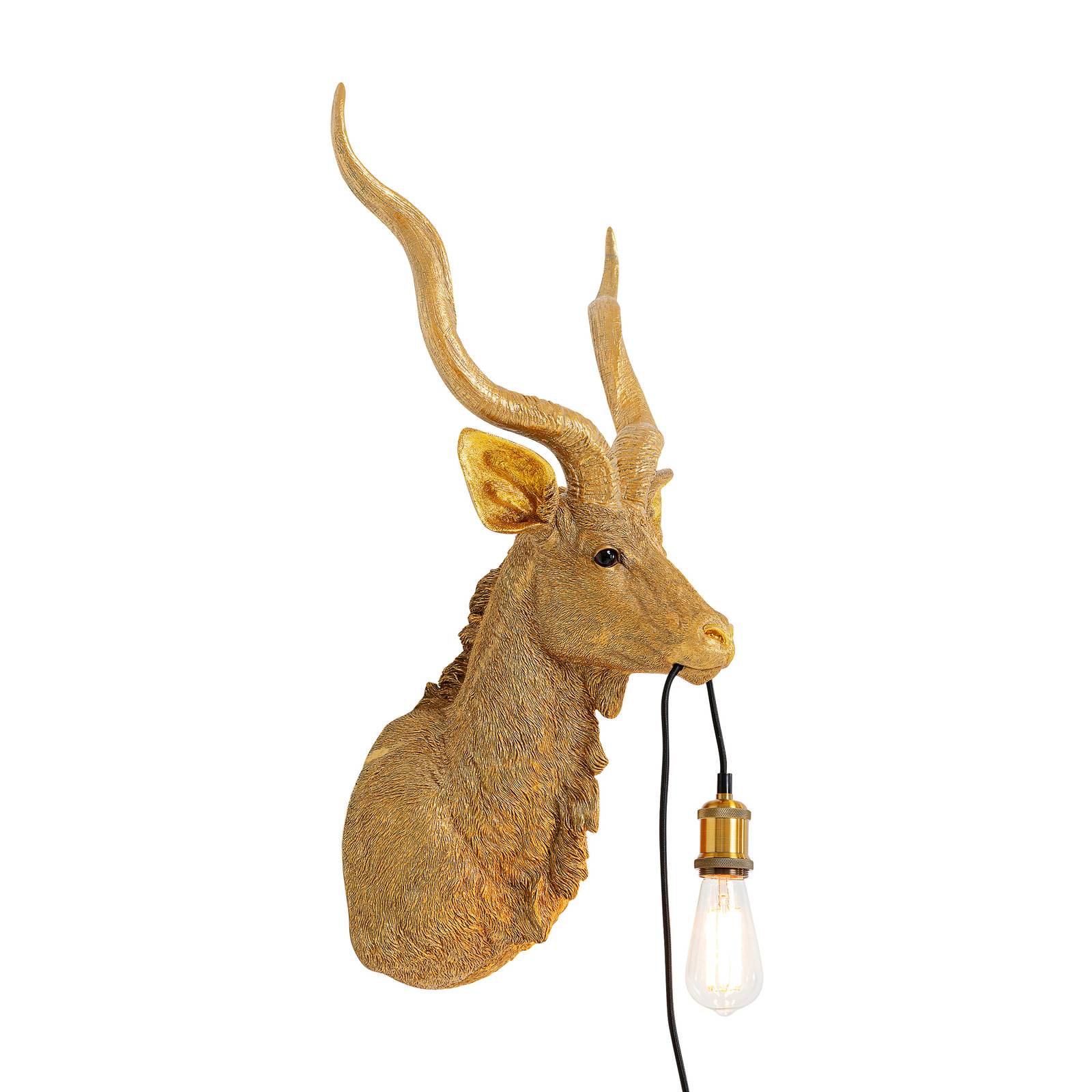 KARE Animal Goat Wandleuchte mit Stecker, gold günstig online kaufen