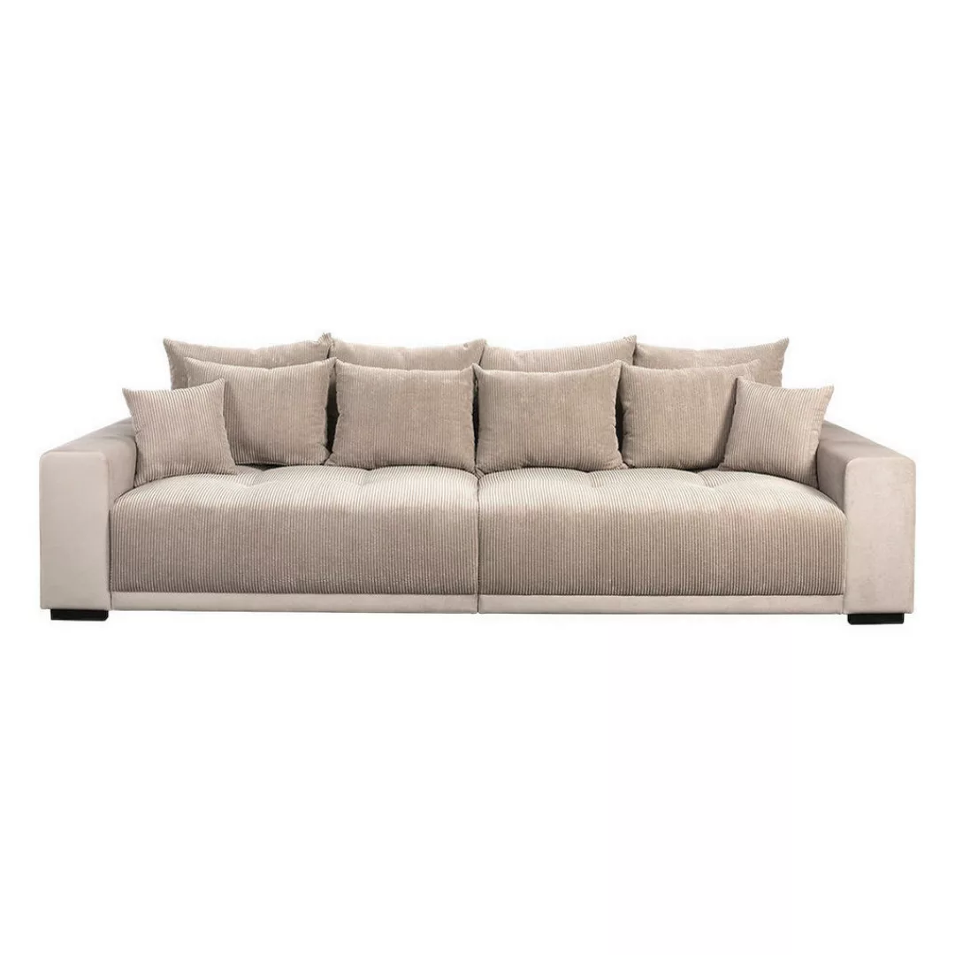 Big Sofa Xantia new_1 beige beige Microfaser Velourstoff B/H/T: ca. 318x94x günstig online kaufen