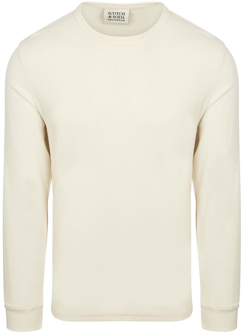 Scotch and Soda Longsleeve Waffle T-Shirt Ecru - Größe XXL günstig online kaufen