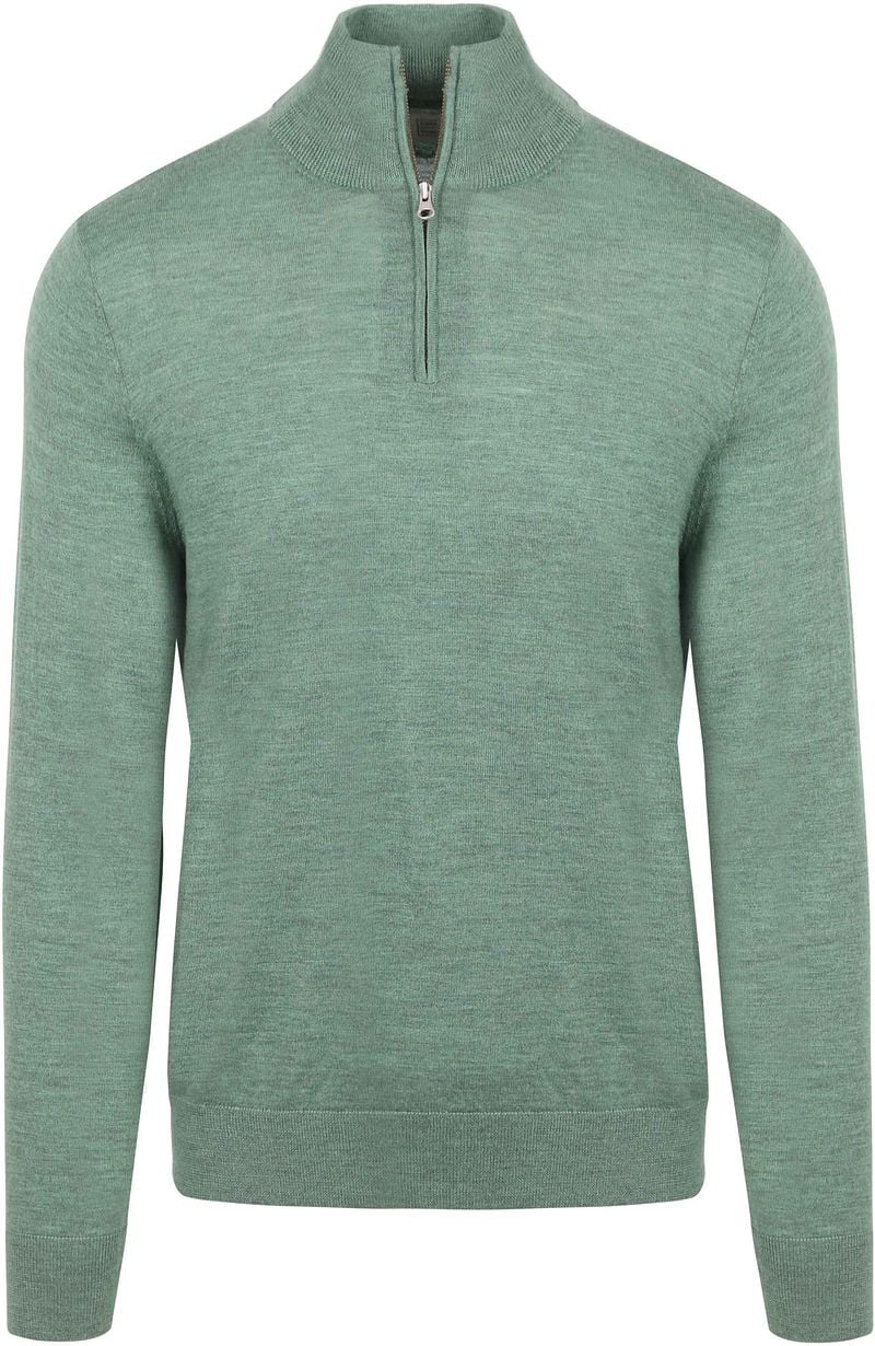 King Essentials The Michael Half Zip Pull Merino Grün - Größe S günstig online kaufen