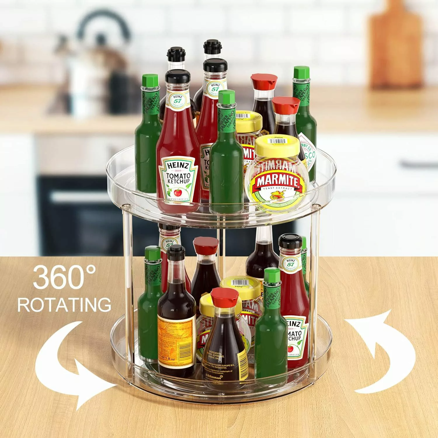 Refined Living Gewürzregal 360° Drehbar 2-Etagen, günstig online kaufen
