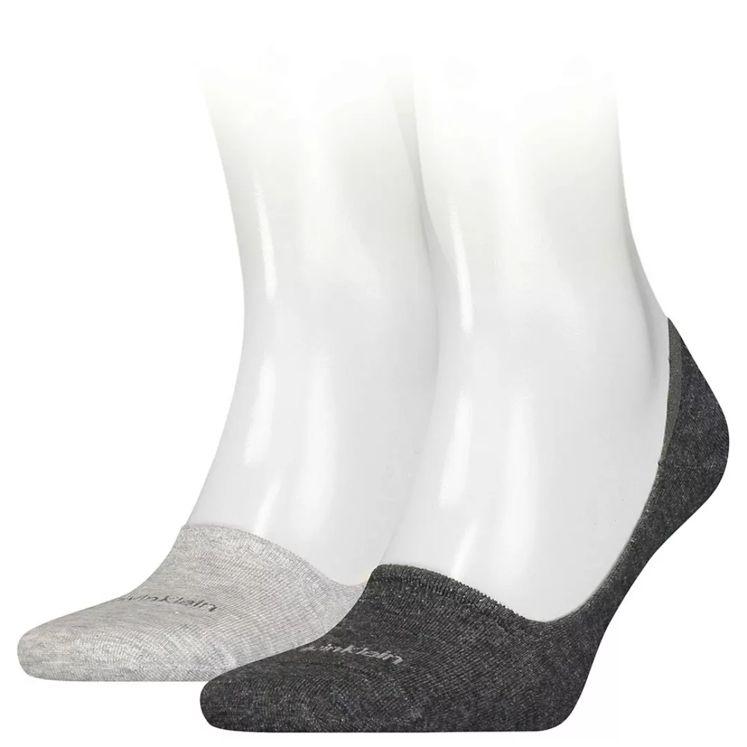 Calvin Klein Footie Mid Cut Socken 2 Paare EU 43-46 Dark Grey Melange günstig online kaufen