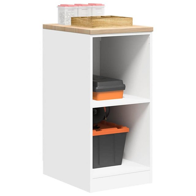 vidaXL Aktenschrank Garagen-Aufbewahrungsschrank Weiß 40x51x85 cm Massivhol günstig online kaufen