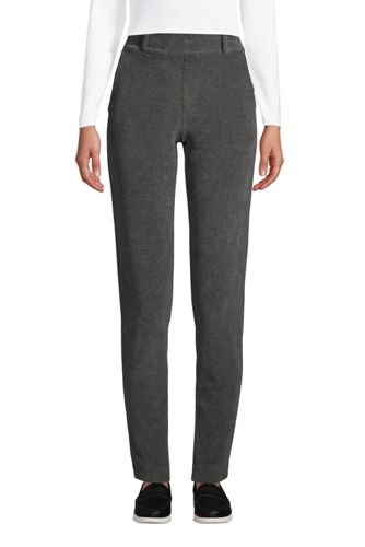 Cordhose mit Dehnbund, Tapered Fit, SPORT KNIT, Damen, Größe: M Normal, Gra günstig online kaufen