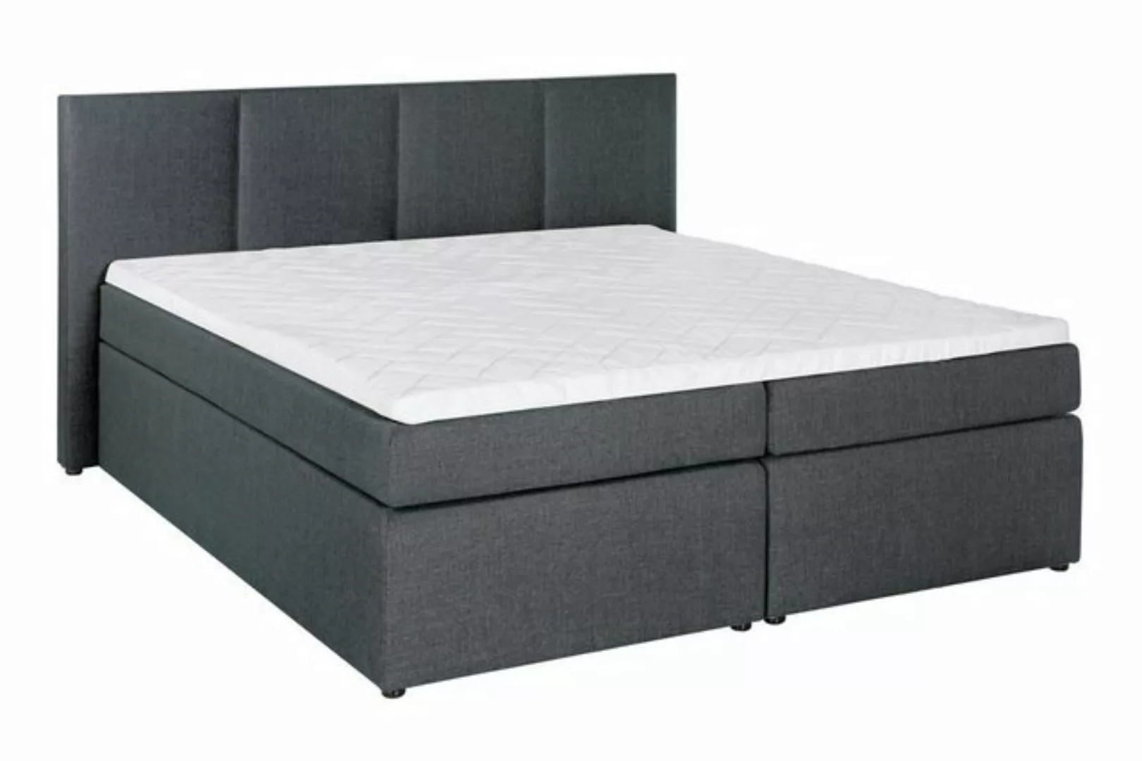 Möbelfreude Boxspringbett Boxspringbett KAZ Anthrazit 220x220 cm H2/H3, Ant günstig online kaufen