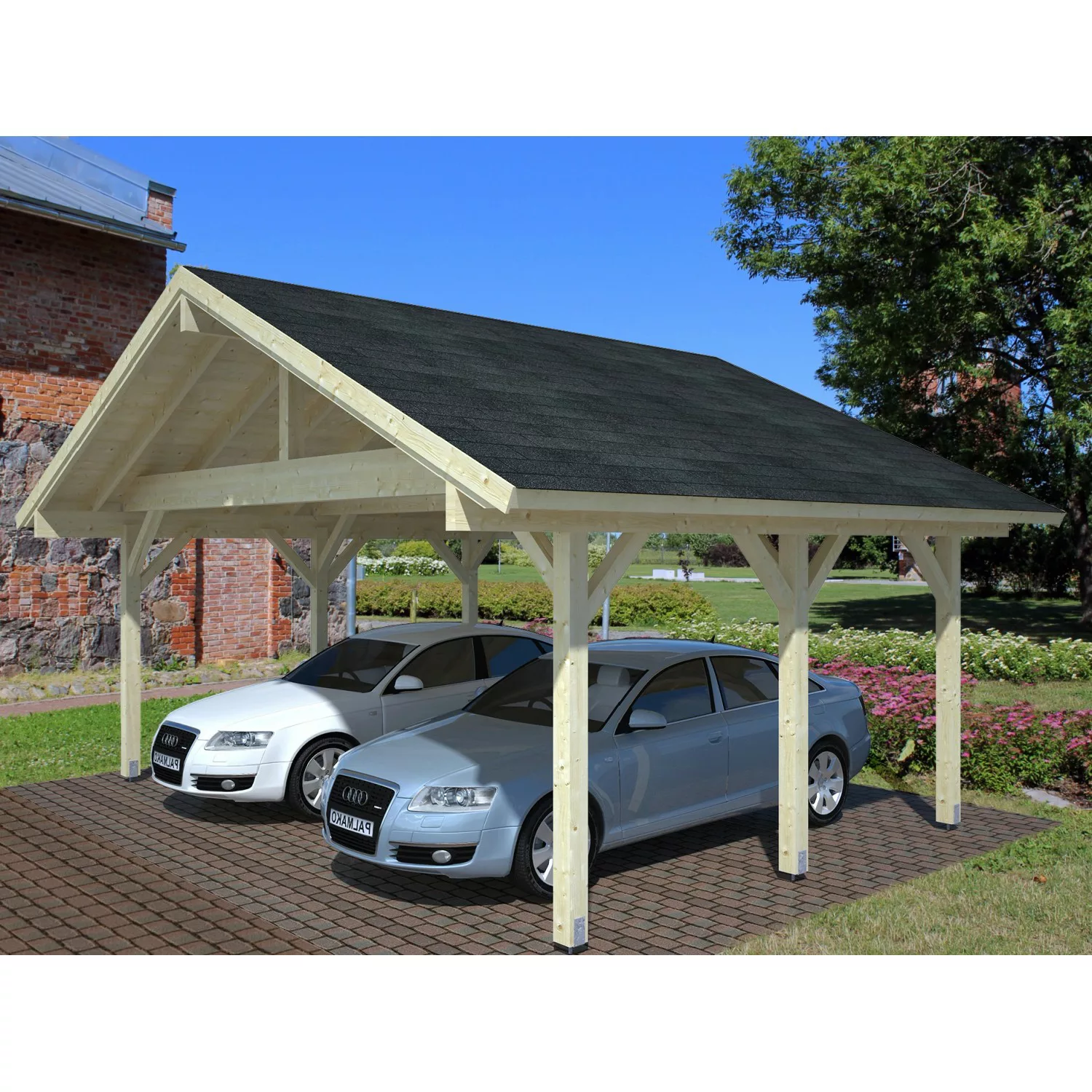 Palmako Carport Robert Natur 555 cm x 372 cm günstig online kaufen
