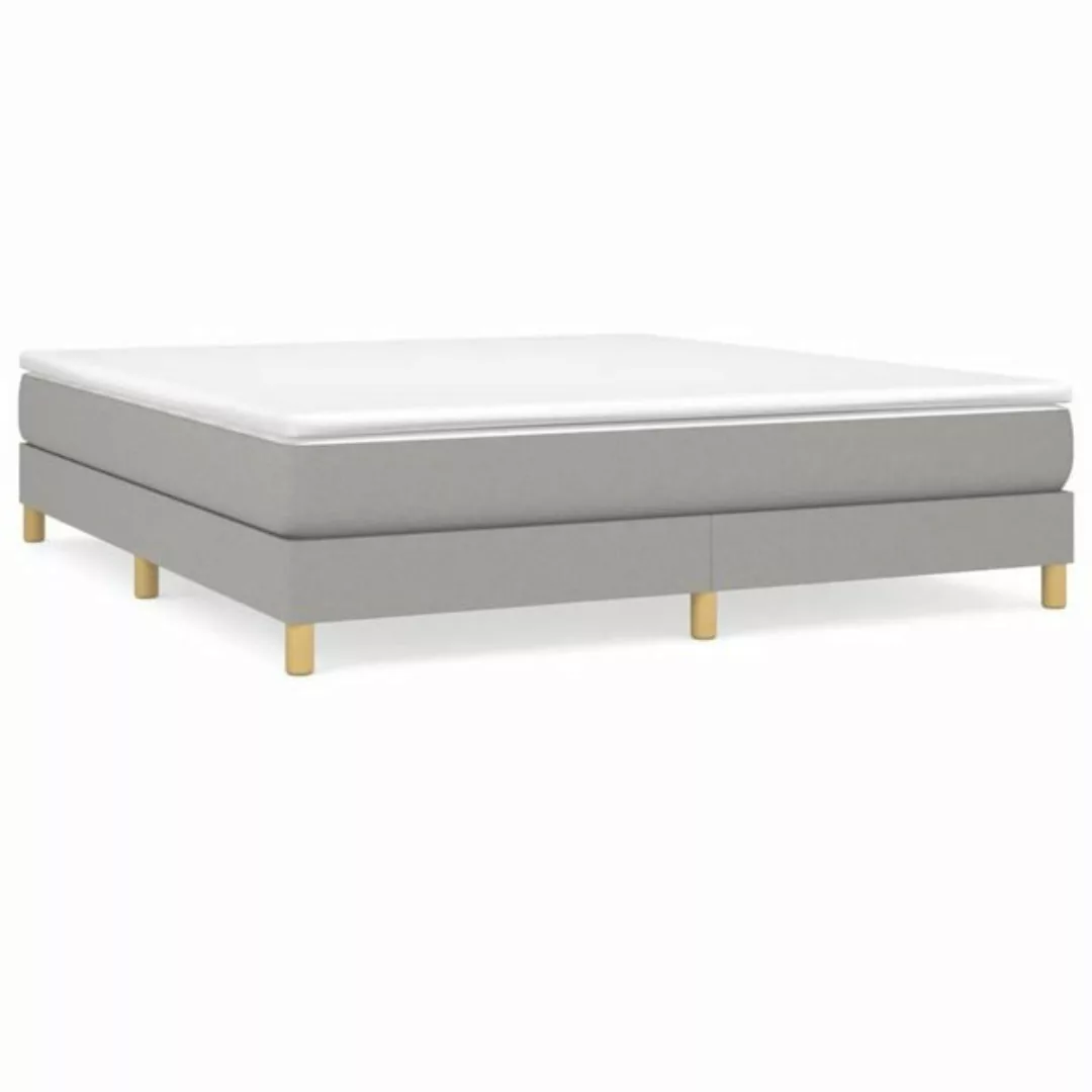 furnicato Bett Bettgestell ohne Matratze Hellgrau 180x200 cm Stoff (1-tlg) günstig online kaufen