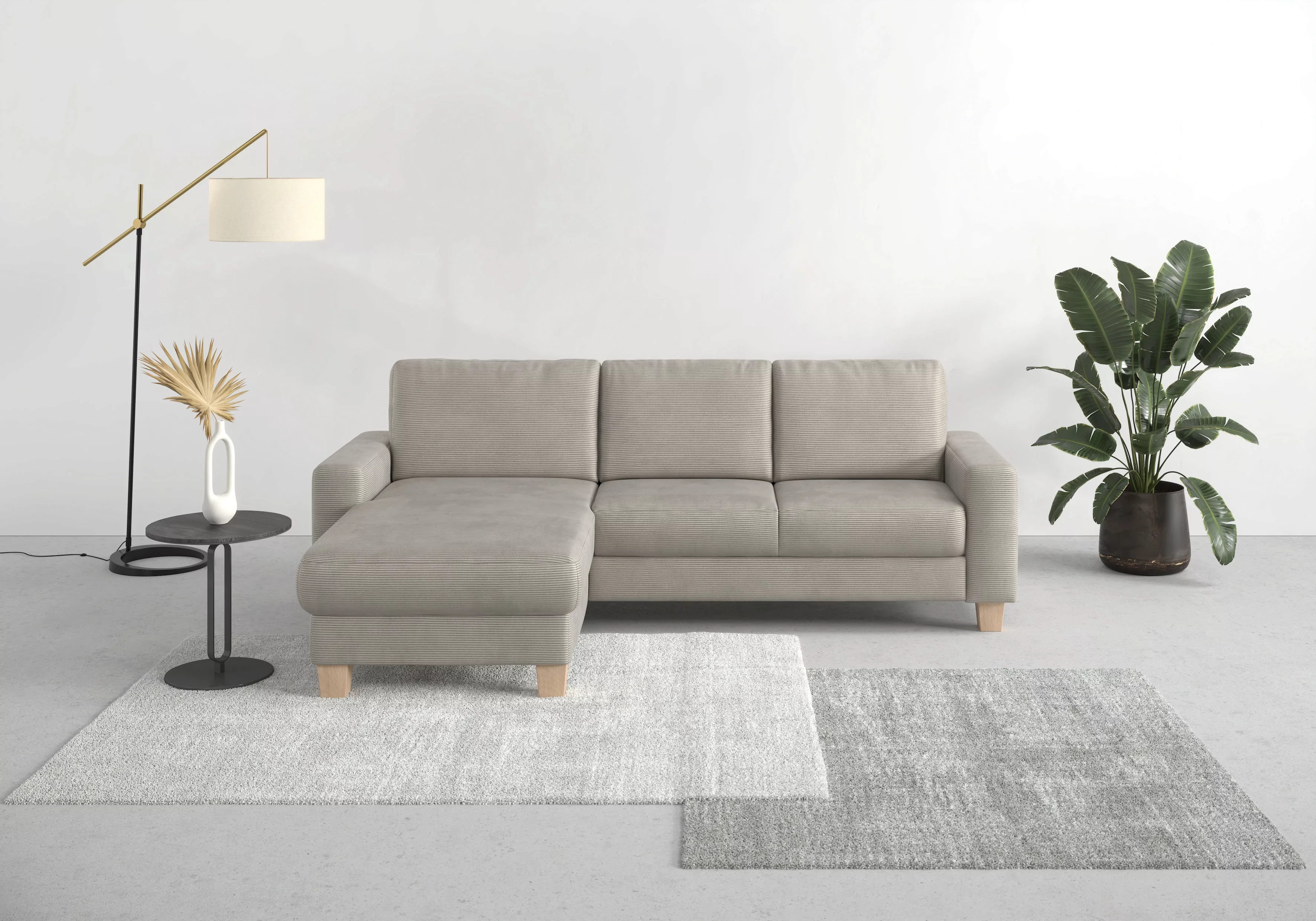 Home affaire Ecksofa "Summer L-Form", mit Recamiere, mit oder ohne Bettfunk günstig online kaufen