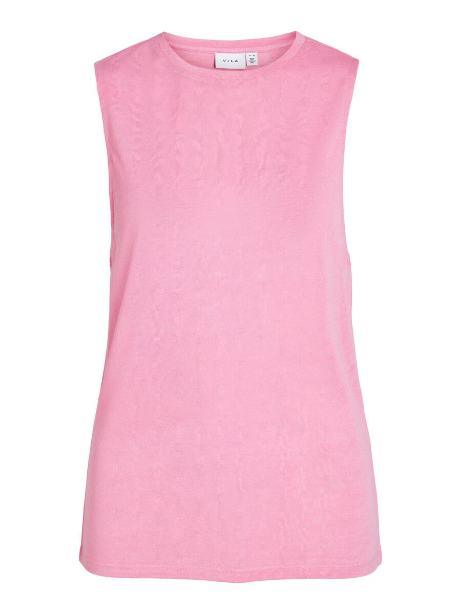 VILA Rundhalsausschnitt Tanktop Damen Pink günstig online kaufen