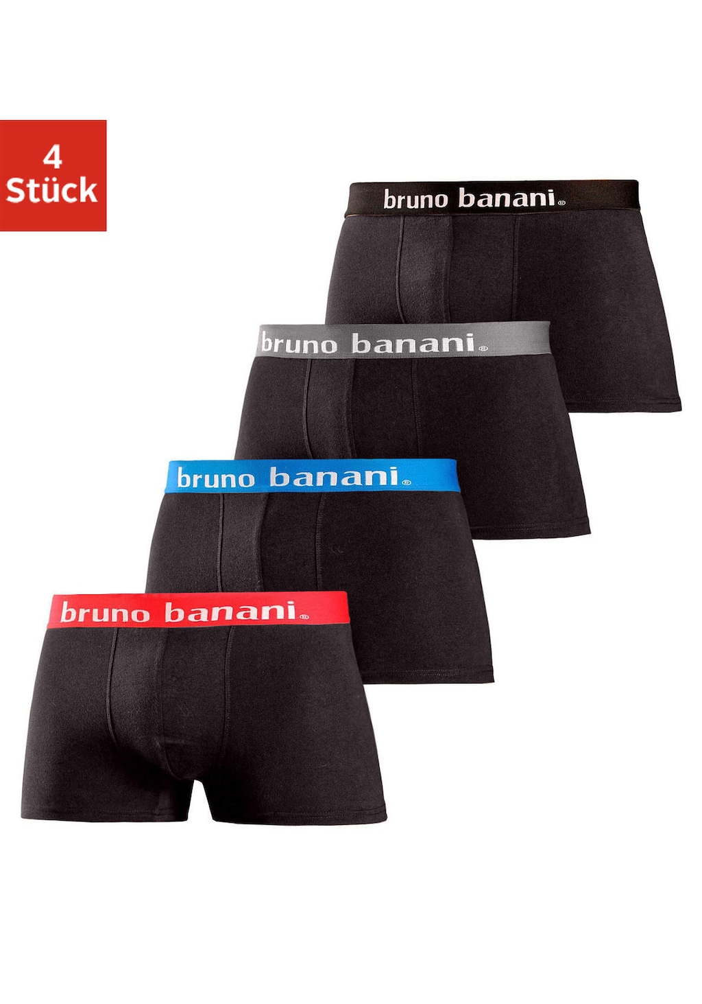 Bruno Banani Boxer "Boxershorts für Herren", (Packung, 4 St.), mit Kontrast günstig online kaufen