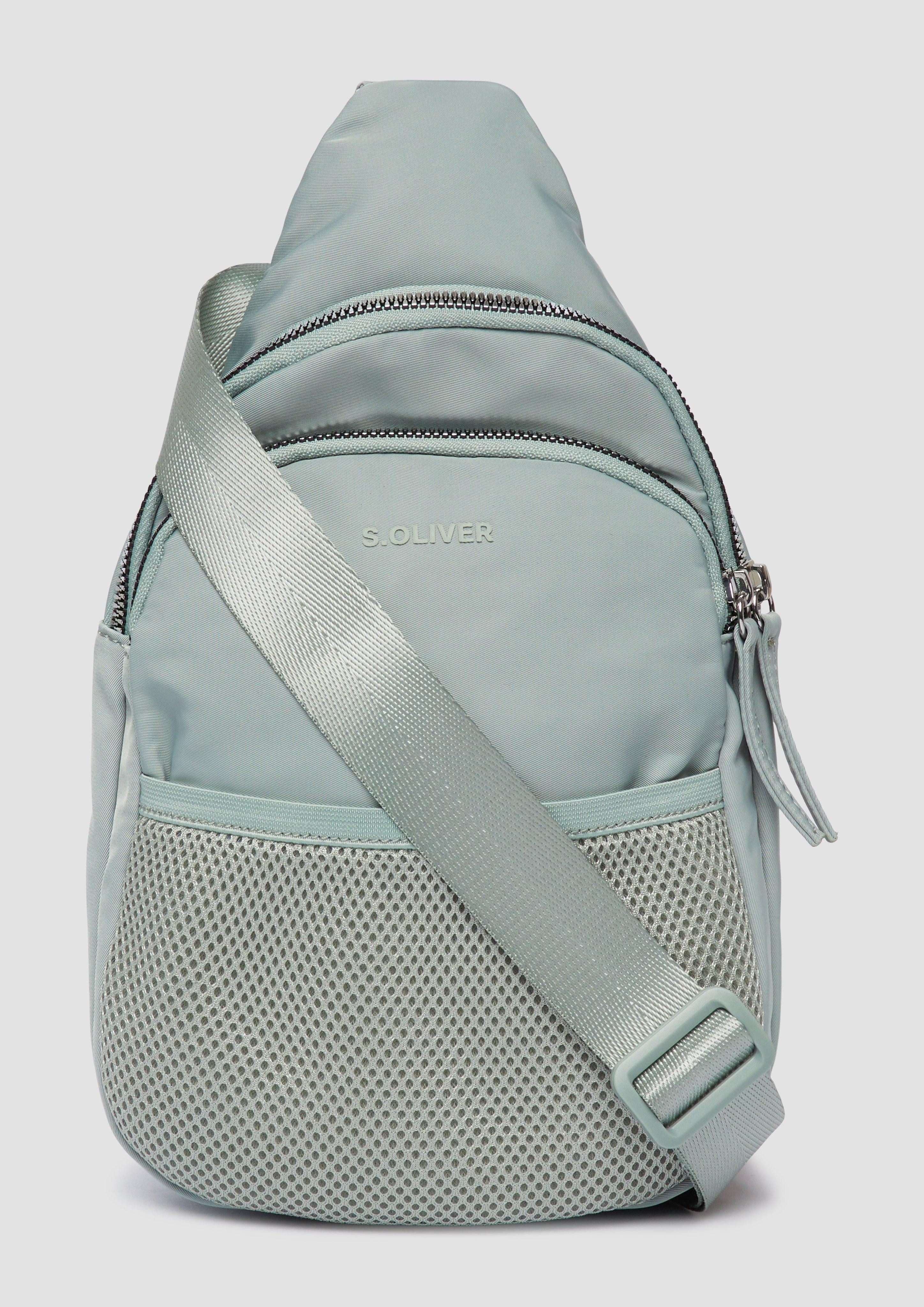 s.Oliver Tragetasche Schultertasche mit aufgesetzter Mesh-Tasche günstig online kaufen