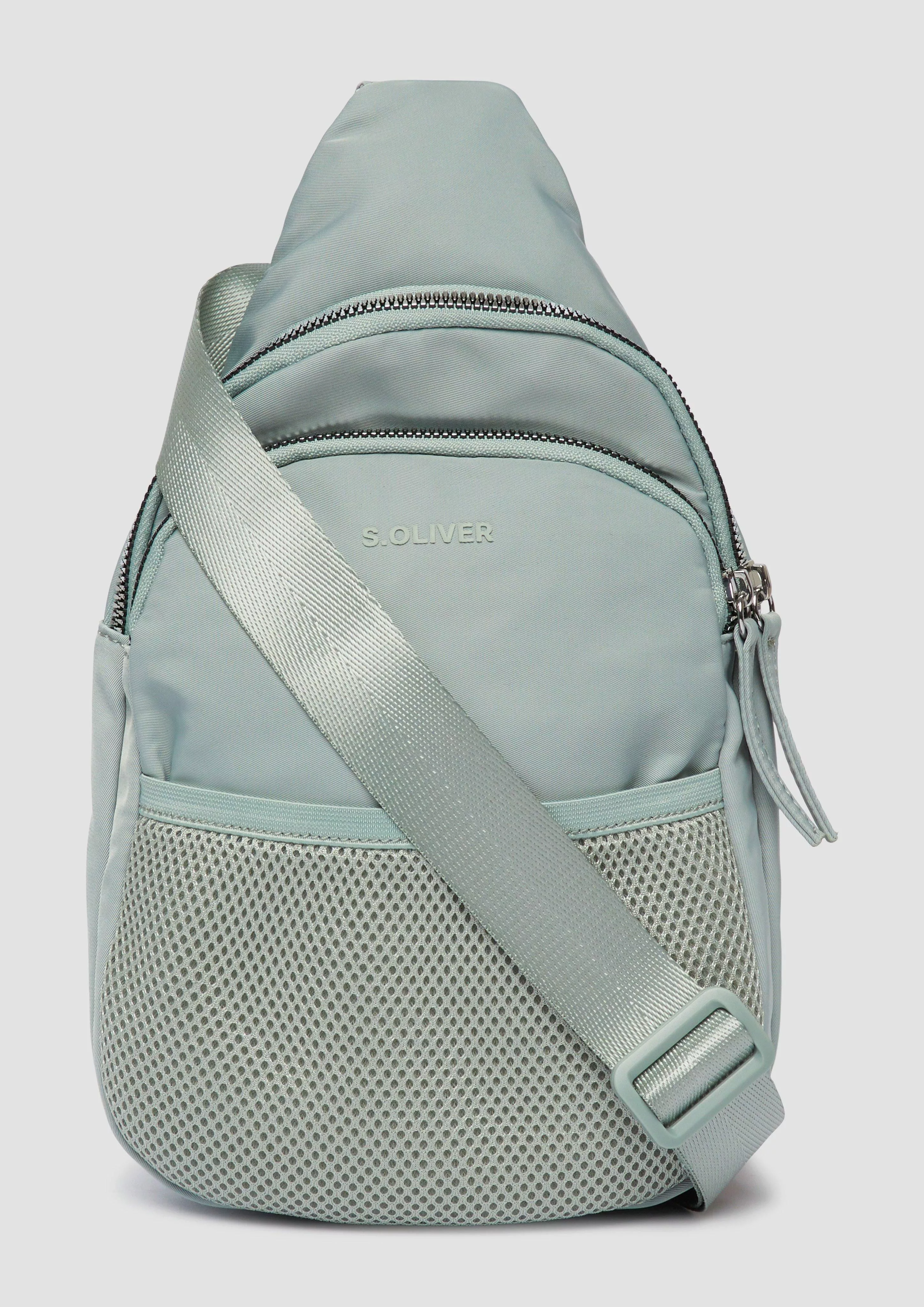 s.Oliver Tragetasche Schultertasche mit aufgesetzter Mesh-Tasche günstig online kaufen