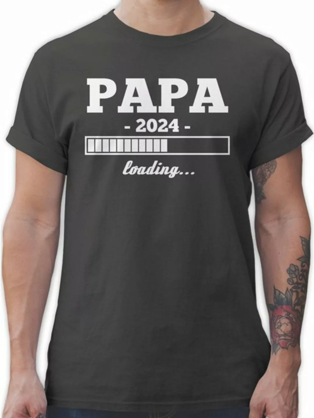 Shirtracer T-Shirt Papa loading 2024 weiß Papa günstig online kaufen