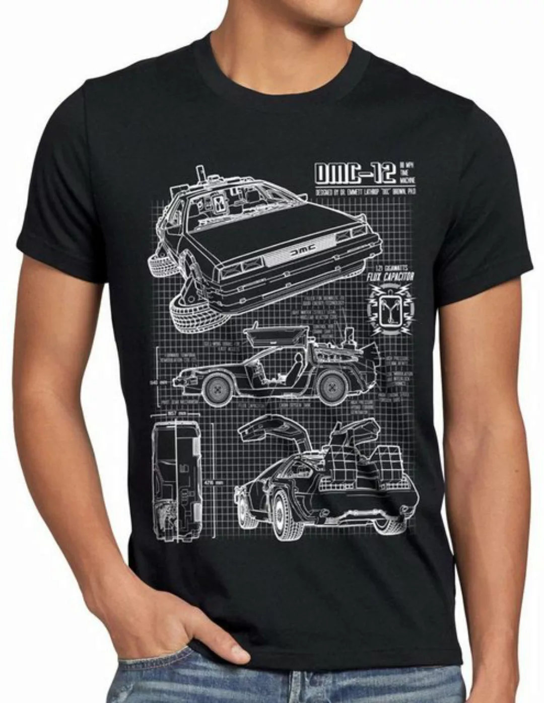 style3 Print-Shirt Herren T-Shirt Delorean DMC-12 zurück zukunft in die to günstig online kaufen