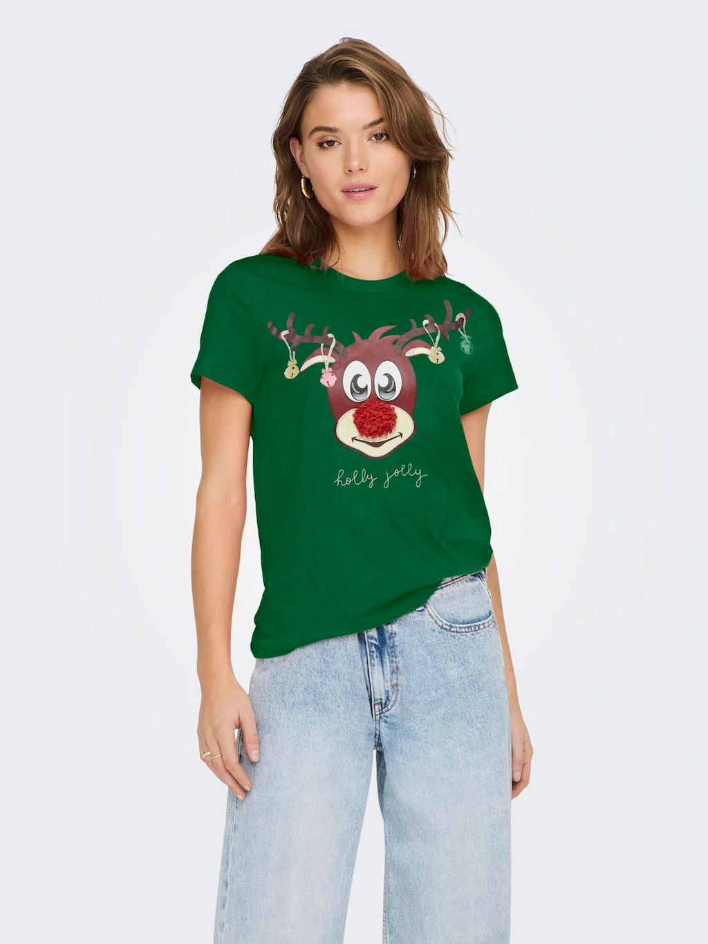 ONLY Rundhalsshirt ONLXMAS YRSA CHRISTMAS REG S/S TOP JRS für Weihnachten günstig online kaufen