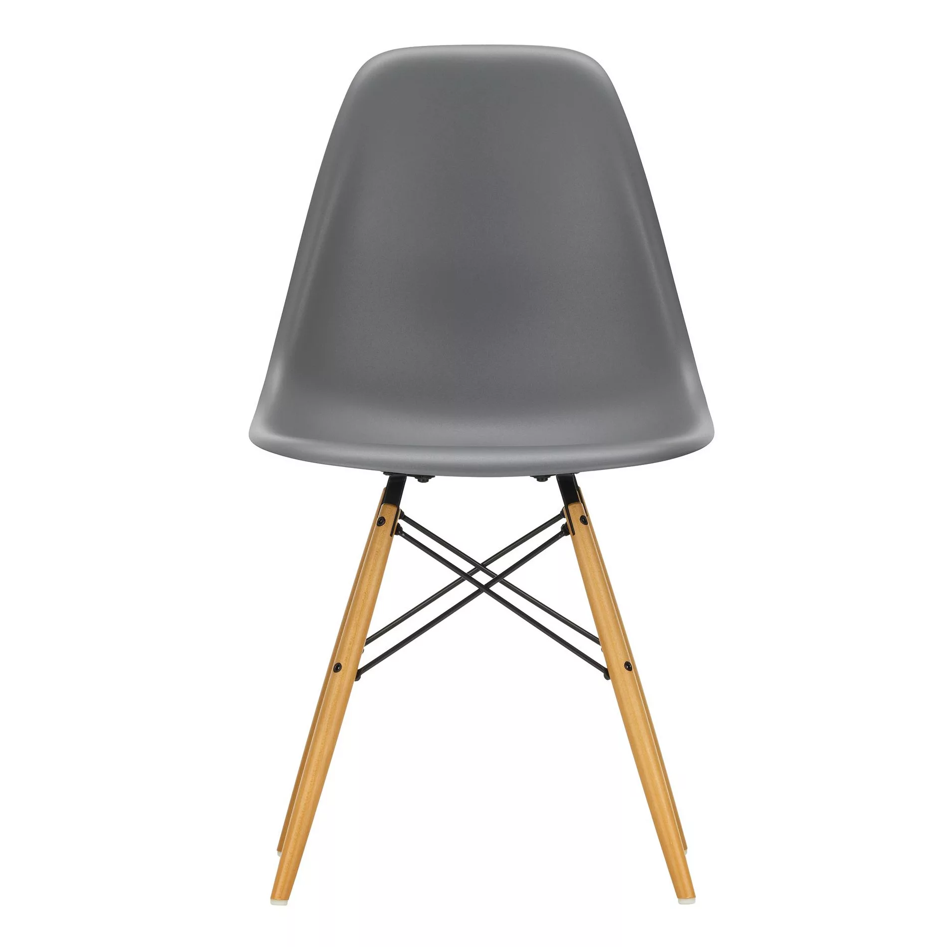 Vitra - Eames Plastic Side Chair DSW Ahorn gelblich - granitgrau/Sitzschale günstig online kaufen