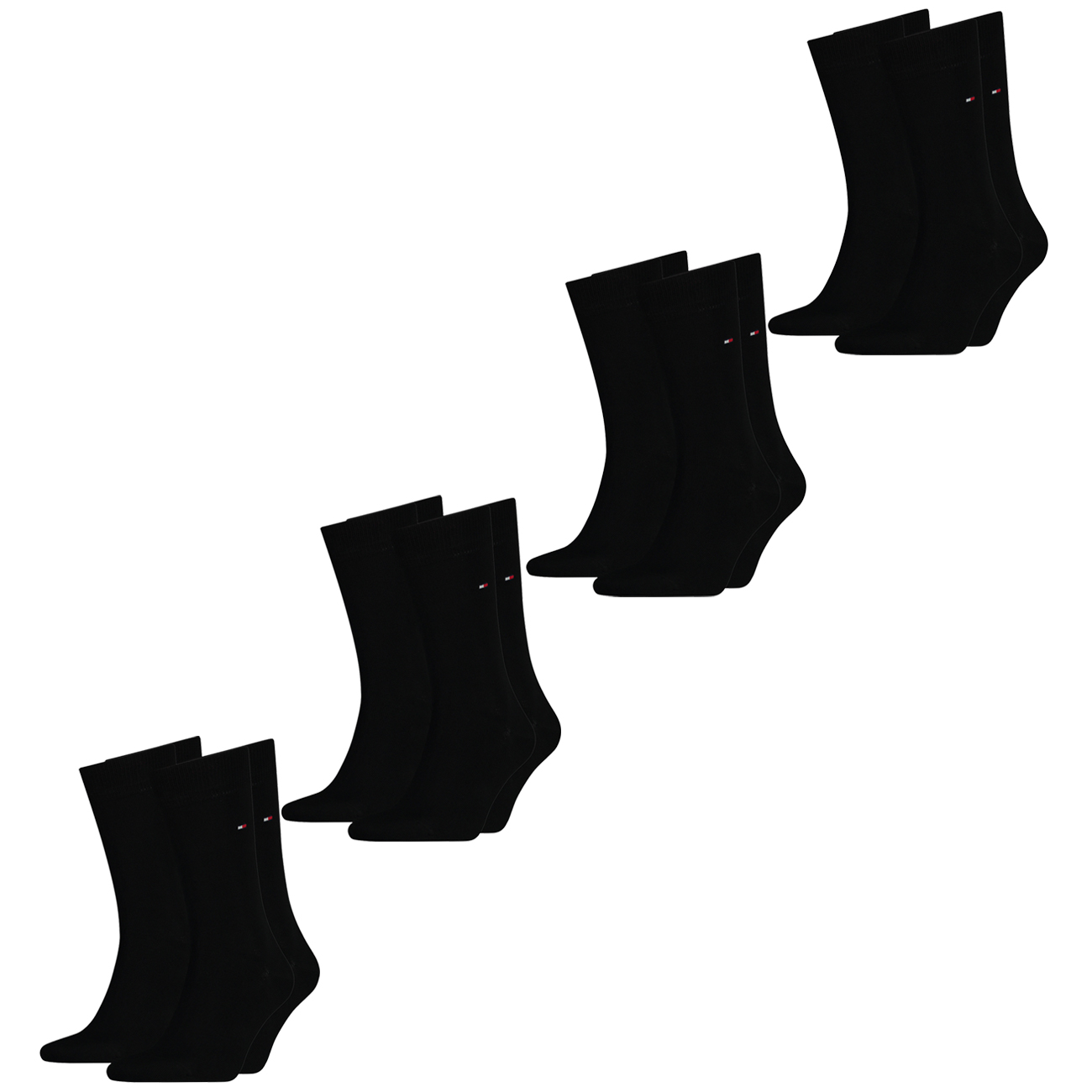 Tommy Hilfiger Herrensocken Classic Business Socken Logo Baumwolle - 4er 6e günstig online kaufen
