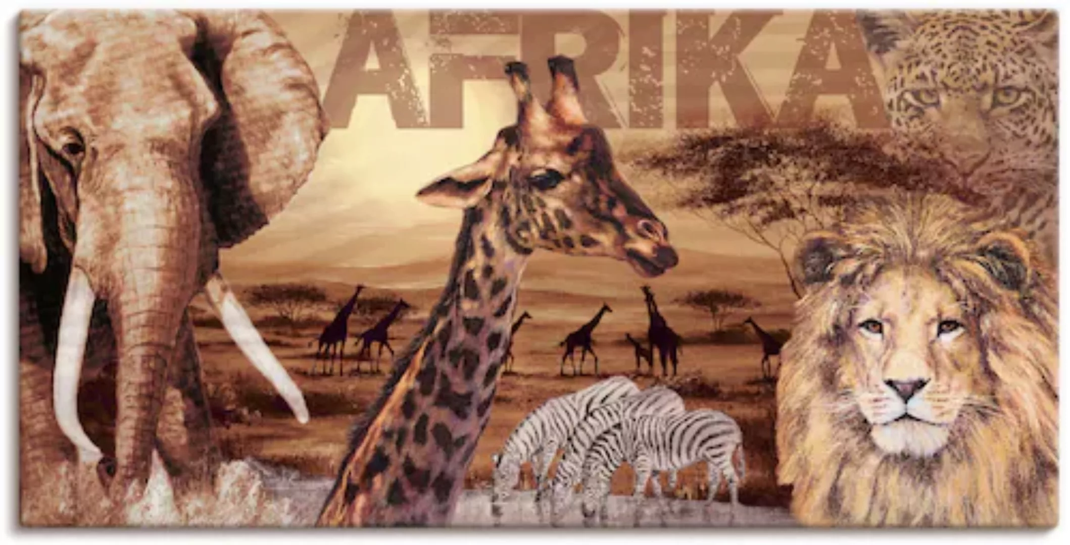 Artland Wandbild »Afrika«, Wildtiere, (1 St.), als Alubild, Outdoorbild, Le günstig online kaufen